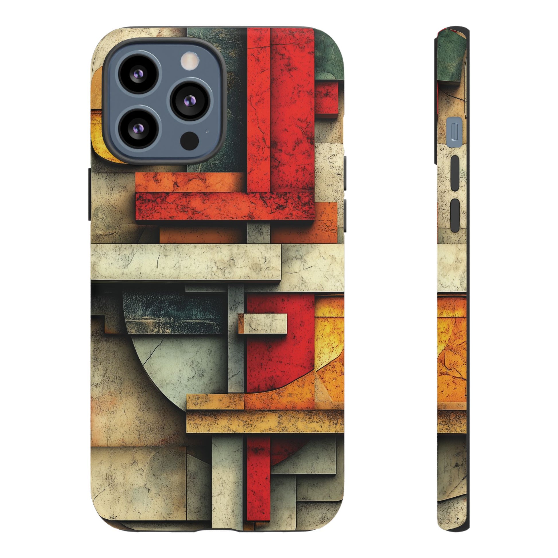 Red Prairie Style Frank Lloyd Wright Usonian Phone Case Geometric Stained Glass Art Deco Marble Gold 13 14 15 16 iPhone Pro Max Galaxy Pixel