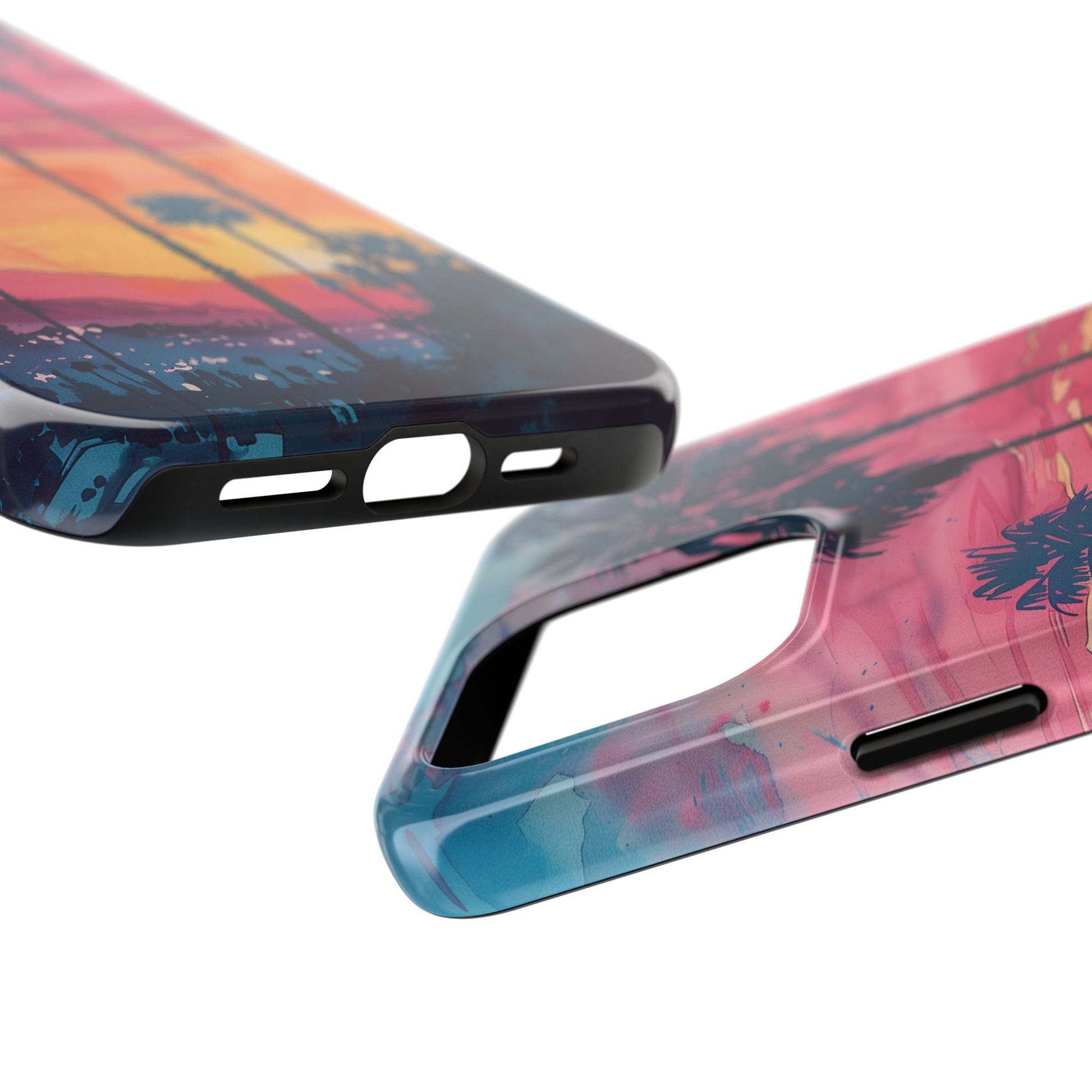 Los Angeles Sunset iPhone Case, Golden Hour Scenic View, Hollywood Hills Sunset Phone Case, Palm Trees Phone Case, iphone 15 pro max case