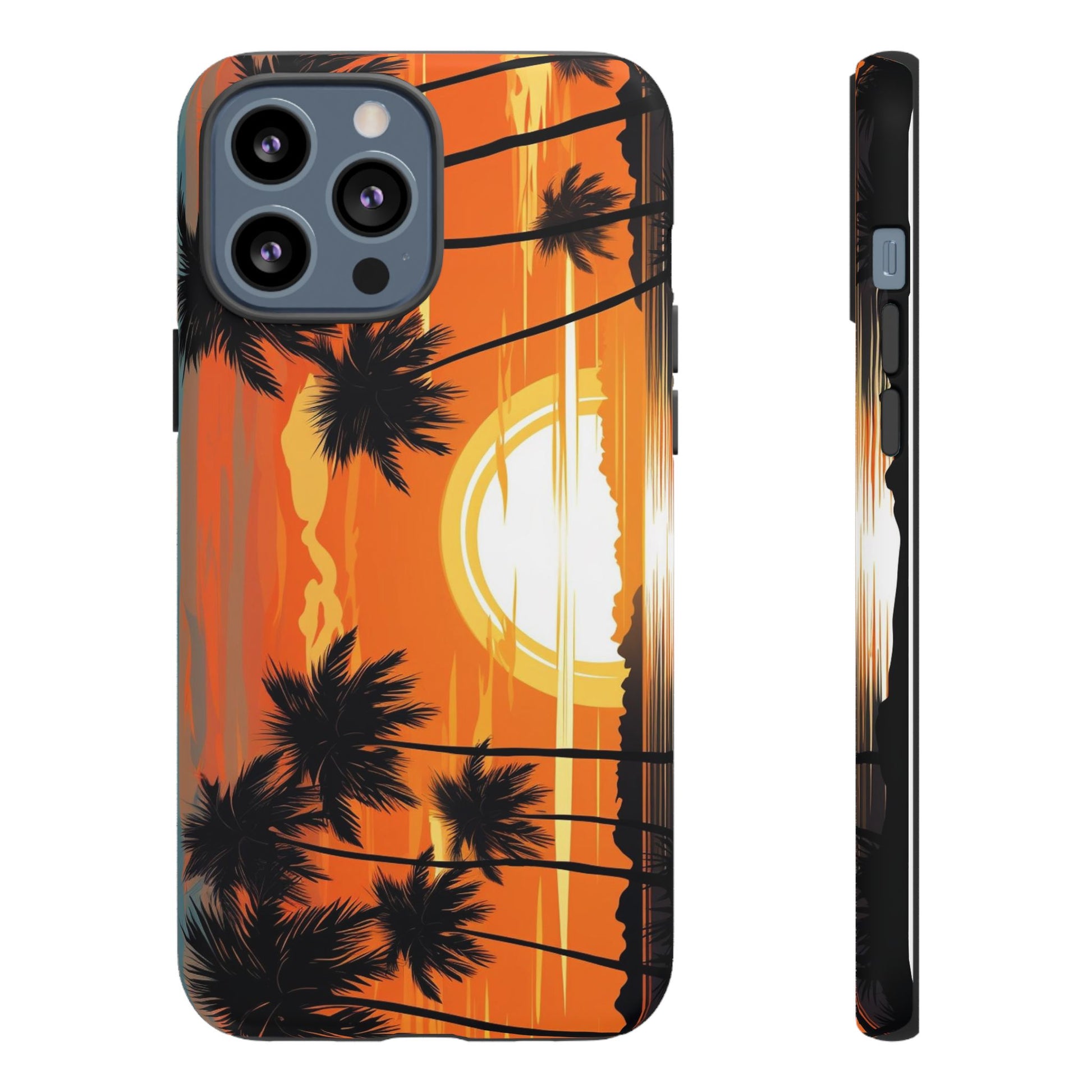 Sunset Palm Trees Tough Phone Cases for iPhone and Android