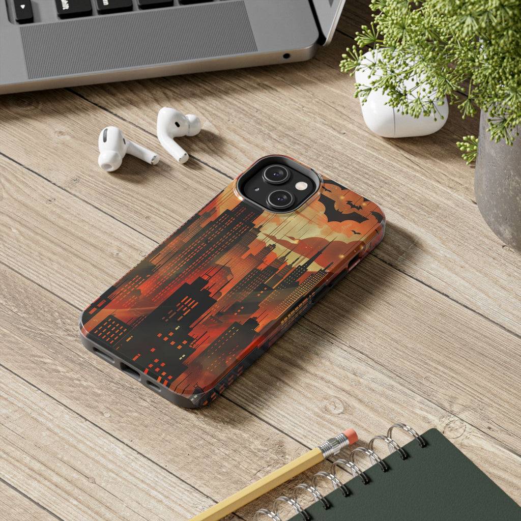 Batman Inspired Phone Case - Gotham Art Deco Style - Comic Book Hero Phone Cover - Unique Superhero Accessory