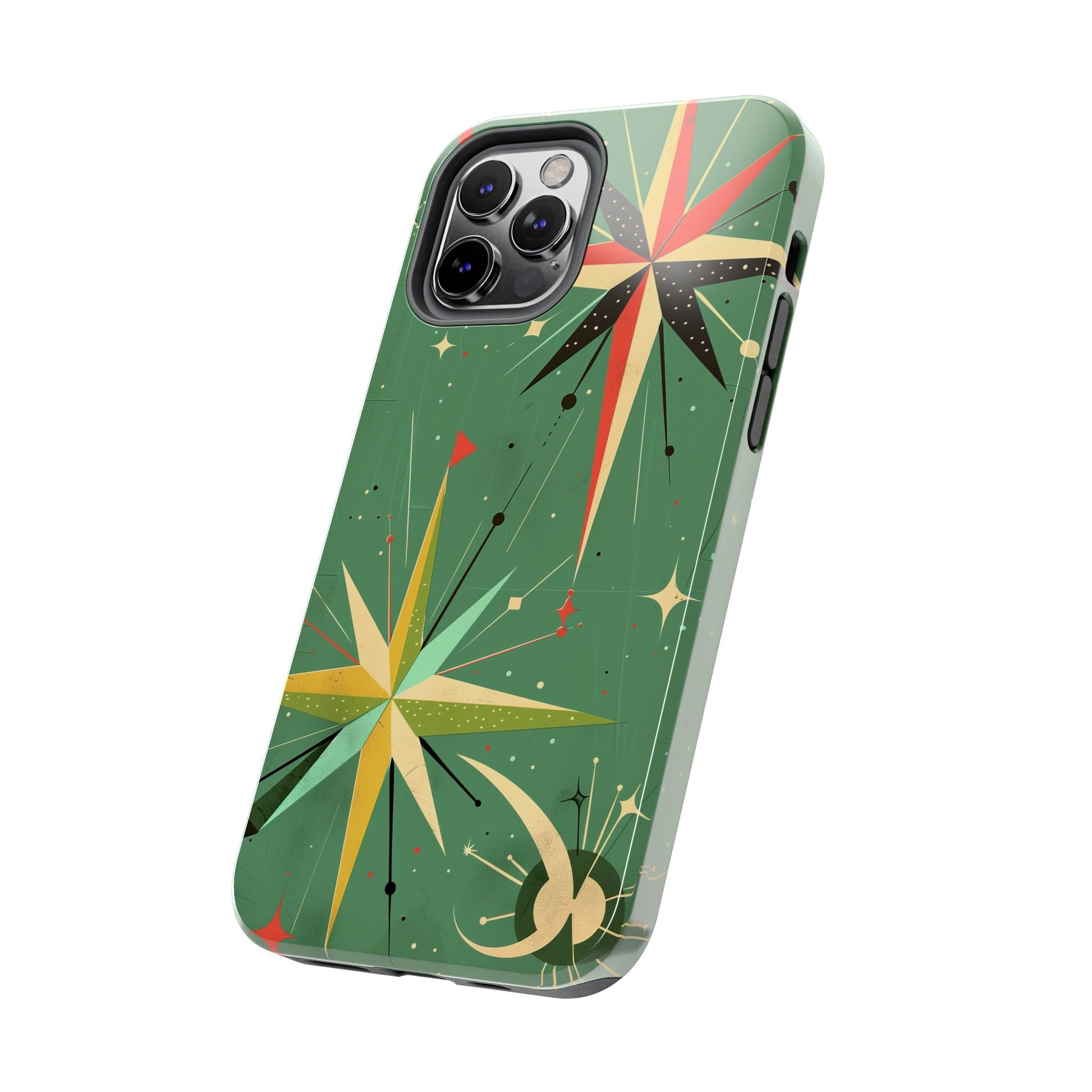 Mid Century Modern Star Design Phone Case, Earth Tone Colors, Retro Style Smartphone Cover, Vintage Phone Case, iPhone 14 Case, Apple iPhone