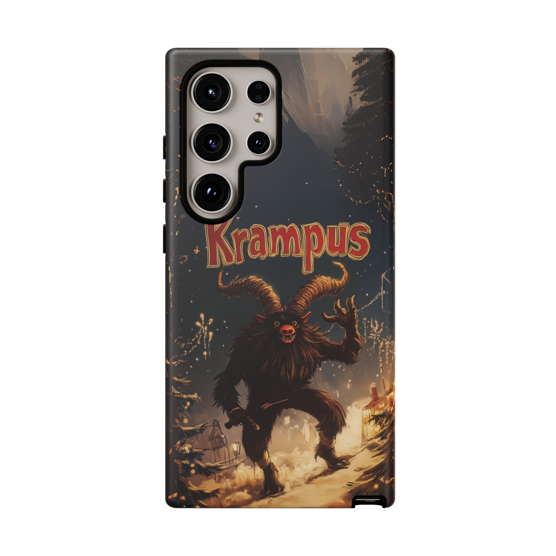 Friendly Krampus Christmas Phone Case Gothic Holiday Traditional Design Scary Merry Santa Claus iphone 13 14 15 16 Pro Max Galaxy Pixel