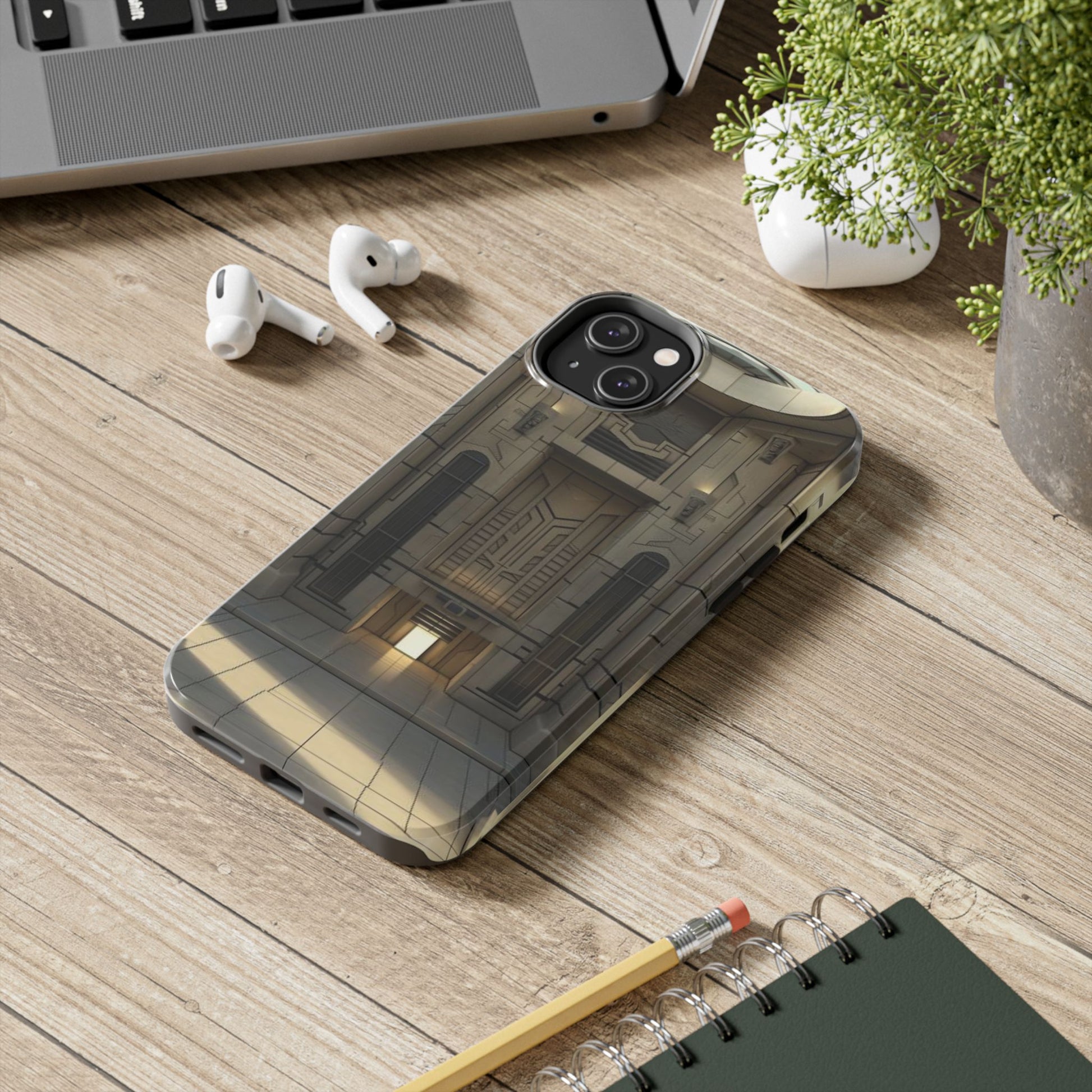 Durable Phone Case - Frank Lloyd Wright Style Room - Tough Architectural Design iPhone/Android Cover - Unique Art Deco Protection Accessory
