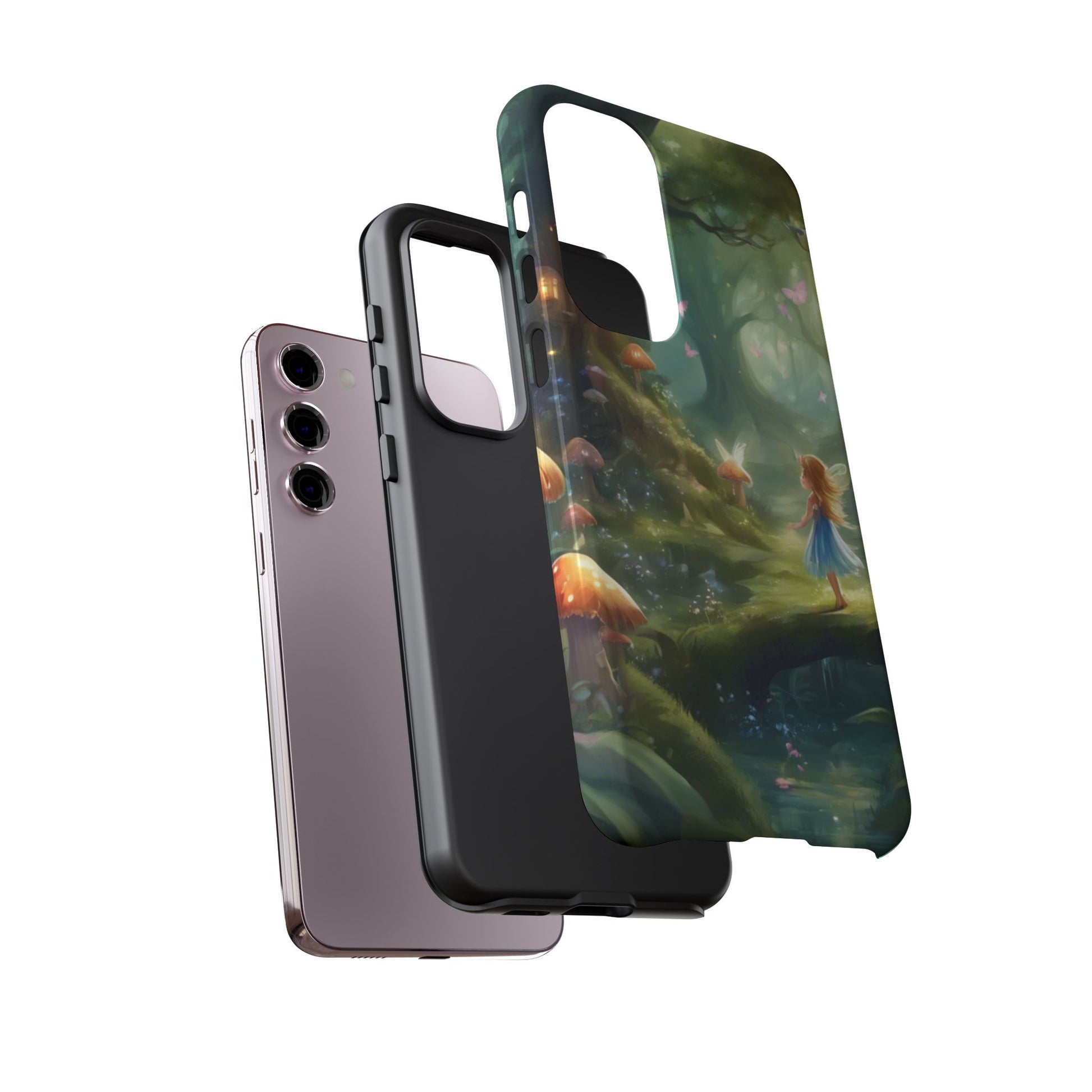 Enchanting Fairy Forest Phone Case Fae Trees Legend Garden Fern Gulley ACOTAR Magic Fantasy Dragons iPhone 13 14 15 16 Pro Max Samsung Pixel