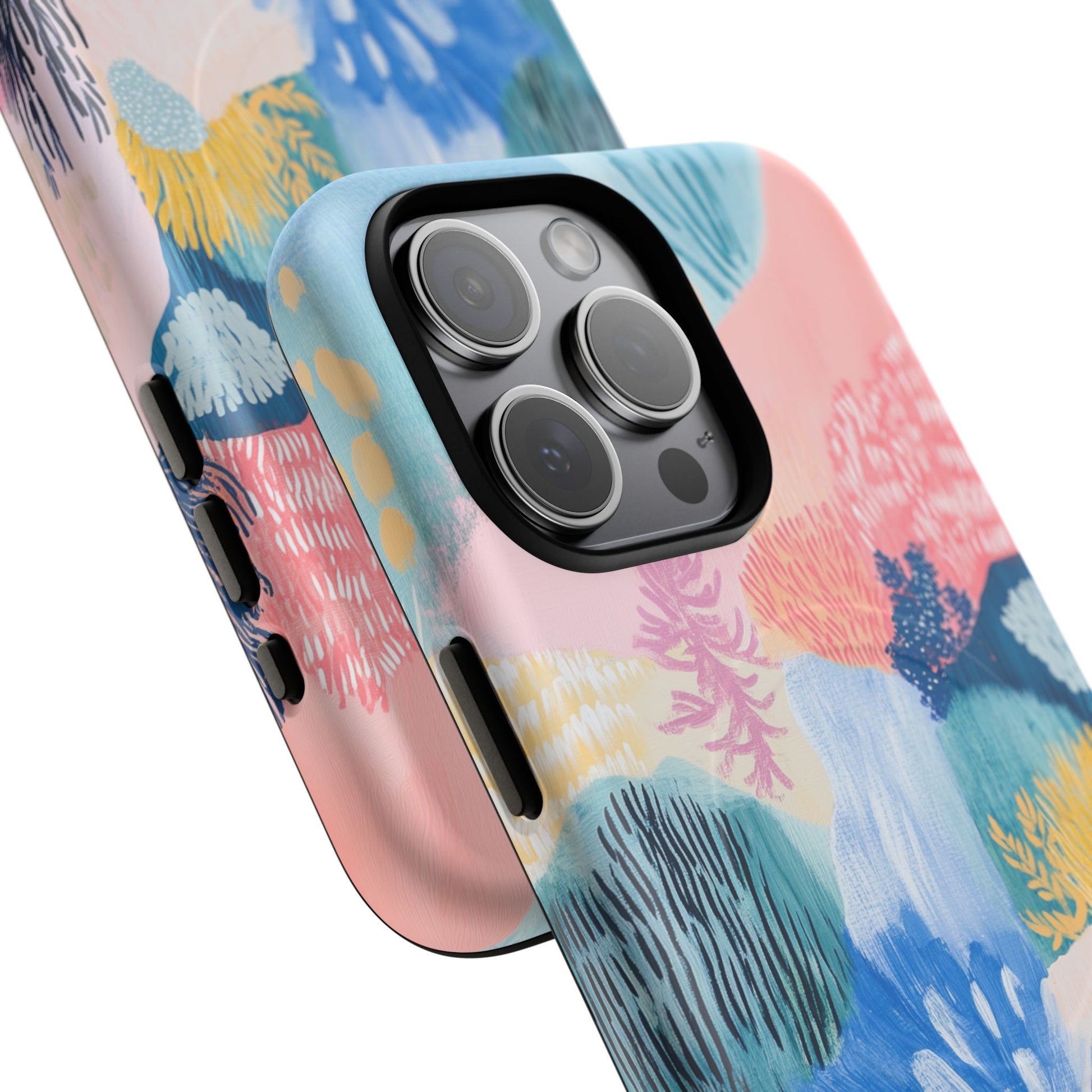 Cottagecore Coral Reef Pastel Abstract Art Magsafe Field Landscape  Floral Nature Hand Painted Artistic iPhone 14 15 16 Pro Max Plus
