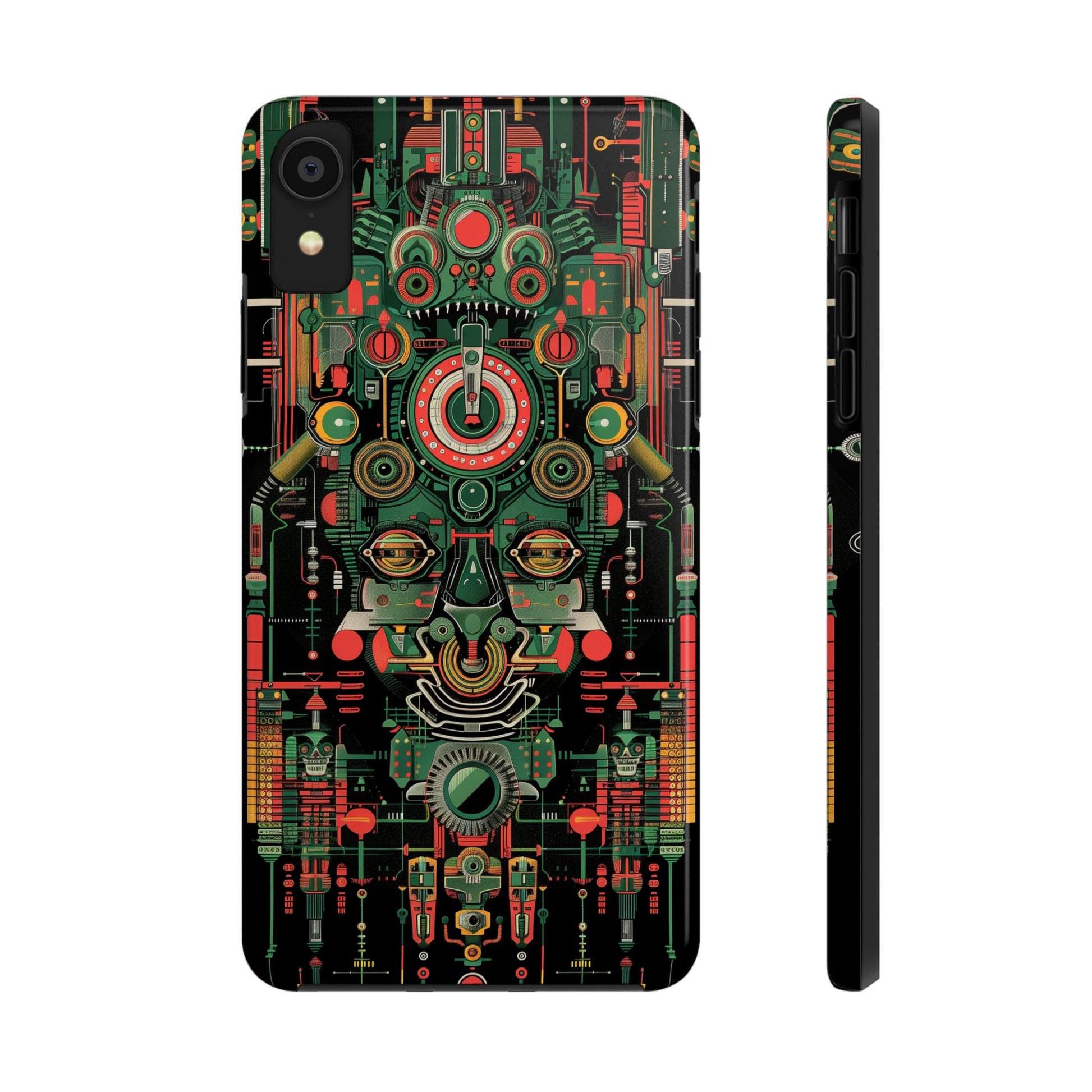 Art Deco Robot Head iPhone Case - Sci-Fi Inspired Cover - Futuristic Design - Unique Tech Accessory - Futurist Gift - Art Deco Robot