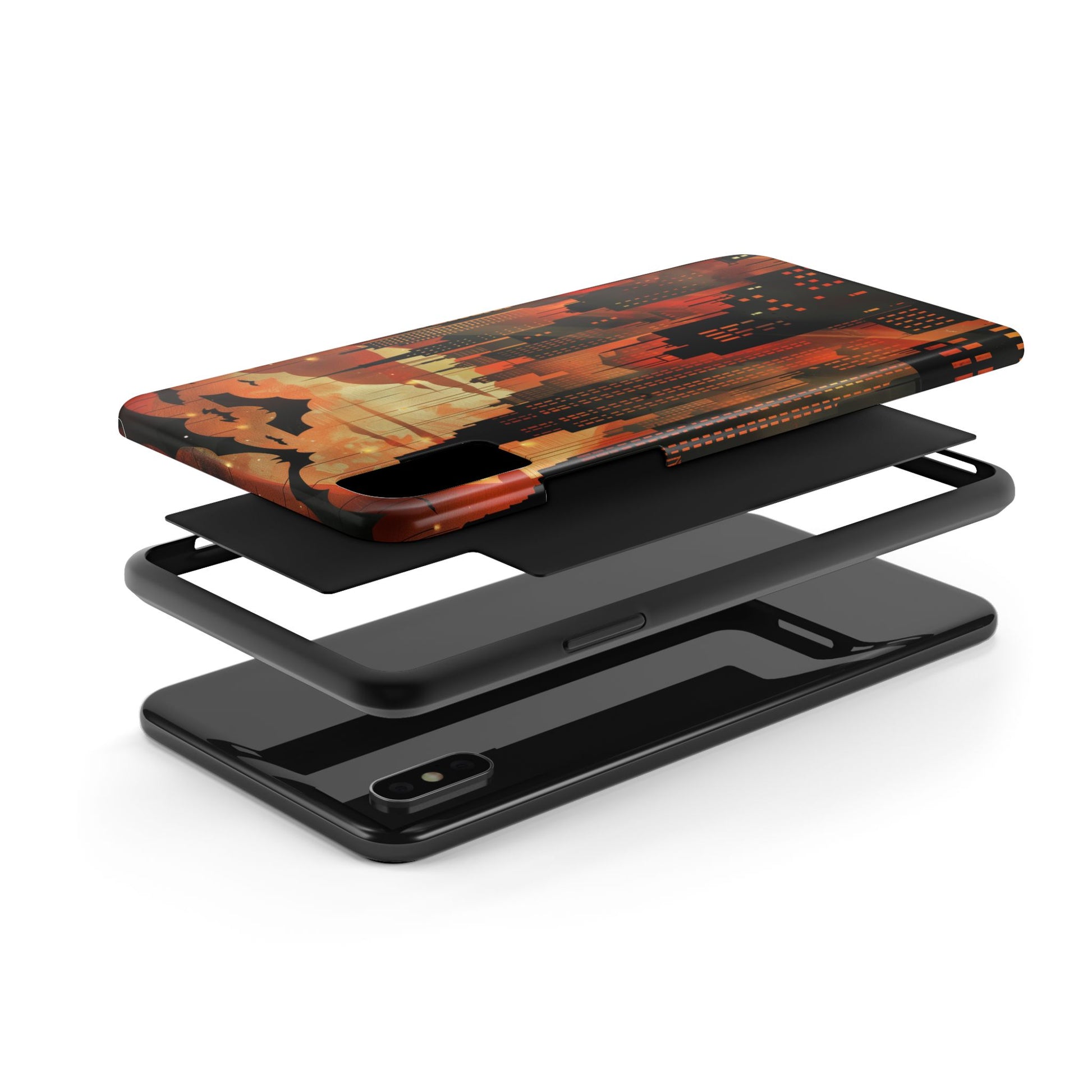 Batman Inspired Phone Case - Gotham Art Deco Style - Comic Book Hero Phone Cover - Unique Superhero Accessory
