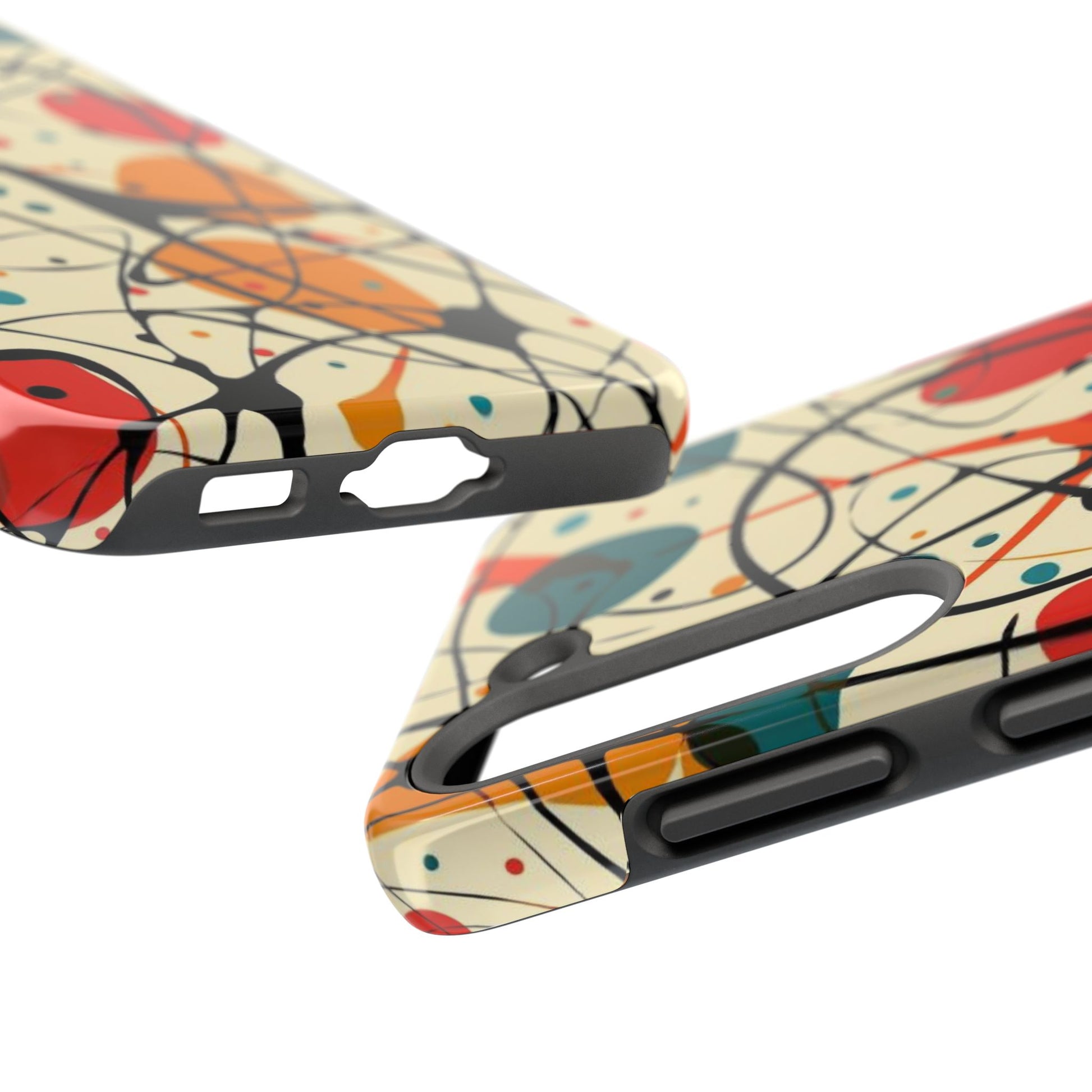 Mid Mod Phone Case,  Colorful Mid Mod Design Durable Phone Case, Vibrant and Stylish iPhone Tough Cover, iphone 15 case, iphone 14 pro max