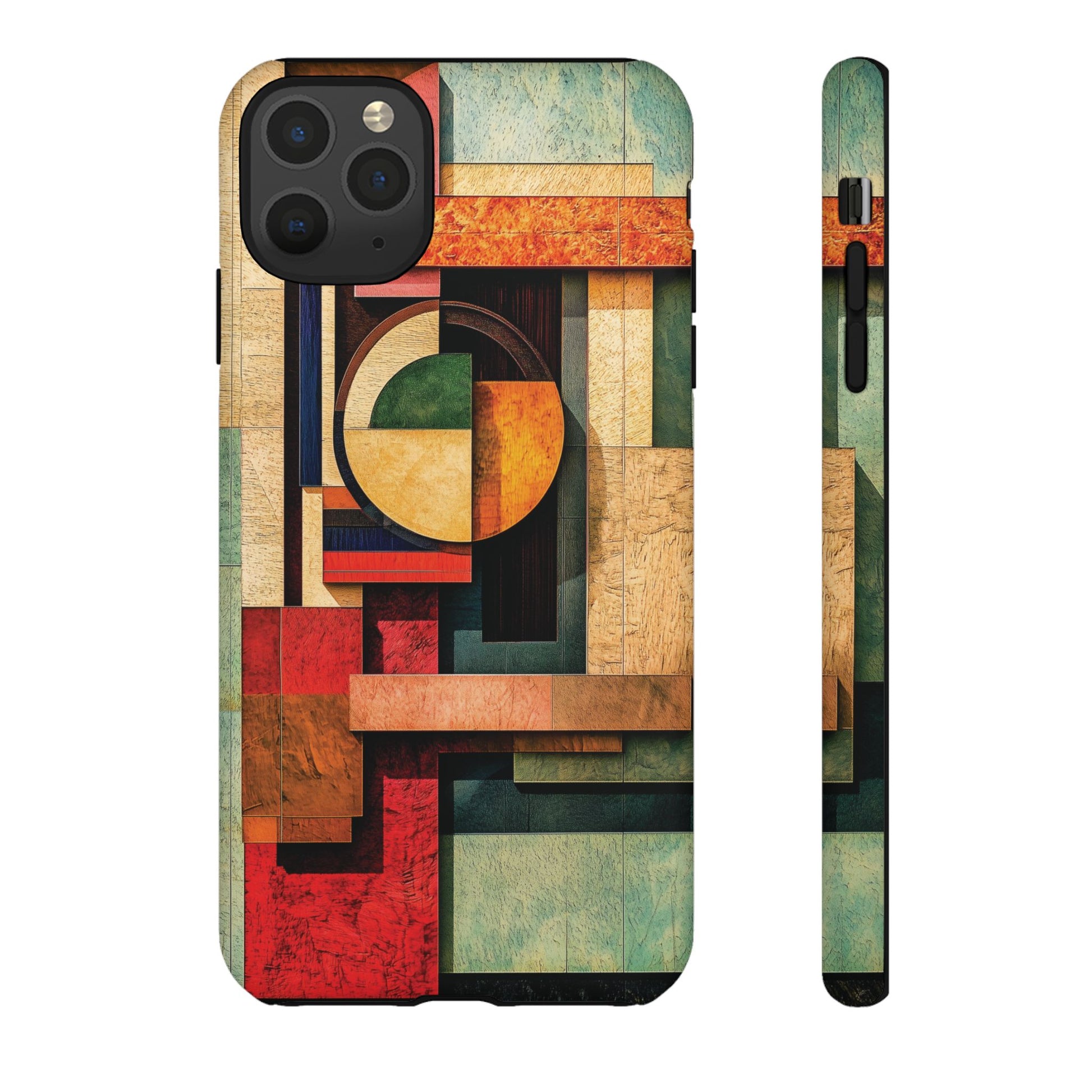 Tan Prairie Style Frank Lloyd Wright Usonian Phone Case Geometric Stained Glass Art Deco Marble Gold 13 14 15 16 iPhone Pro Max Galaxy Pixel