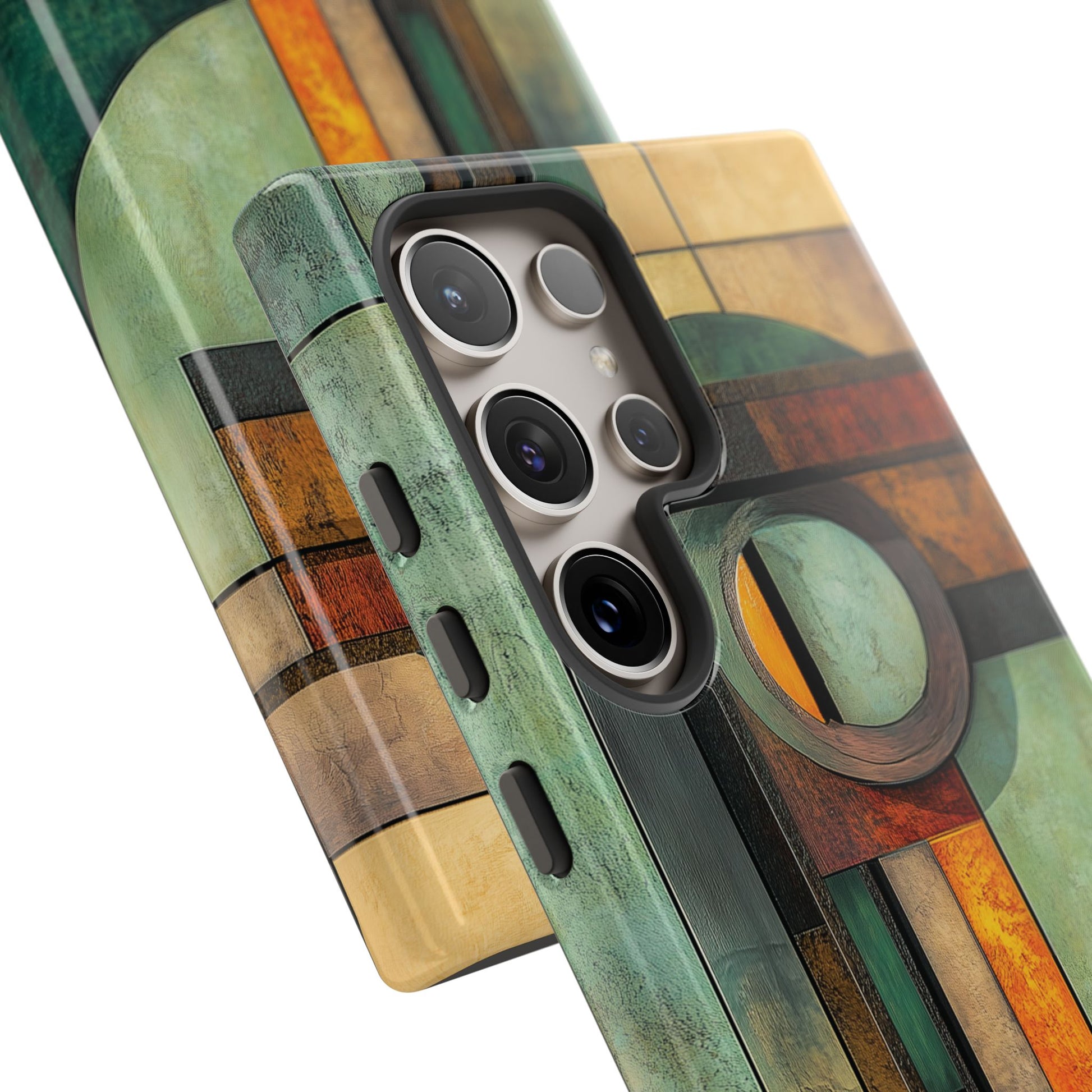 Natural Prairie Style Frank Lloyd Wright Usonian Phone Case Geometric  Art Deco Marble Gold 13 14 15 16 iPhone Pro Max Galaxy Pixel