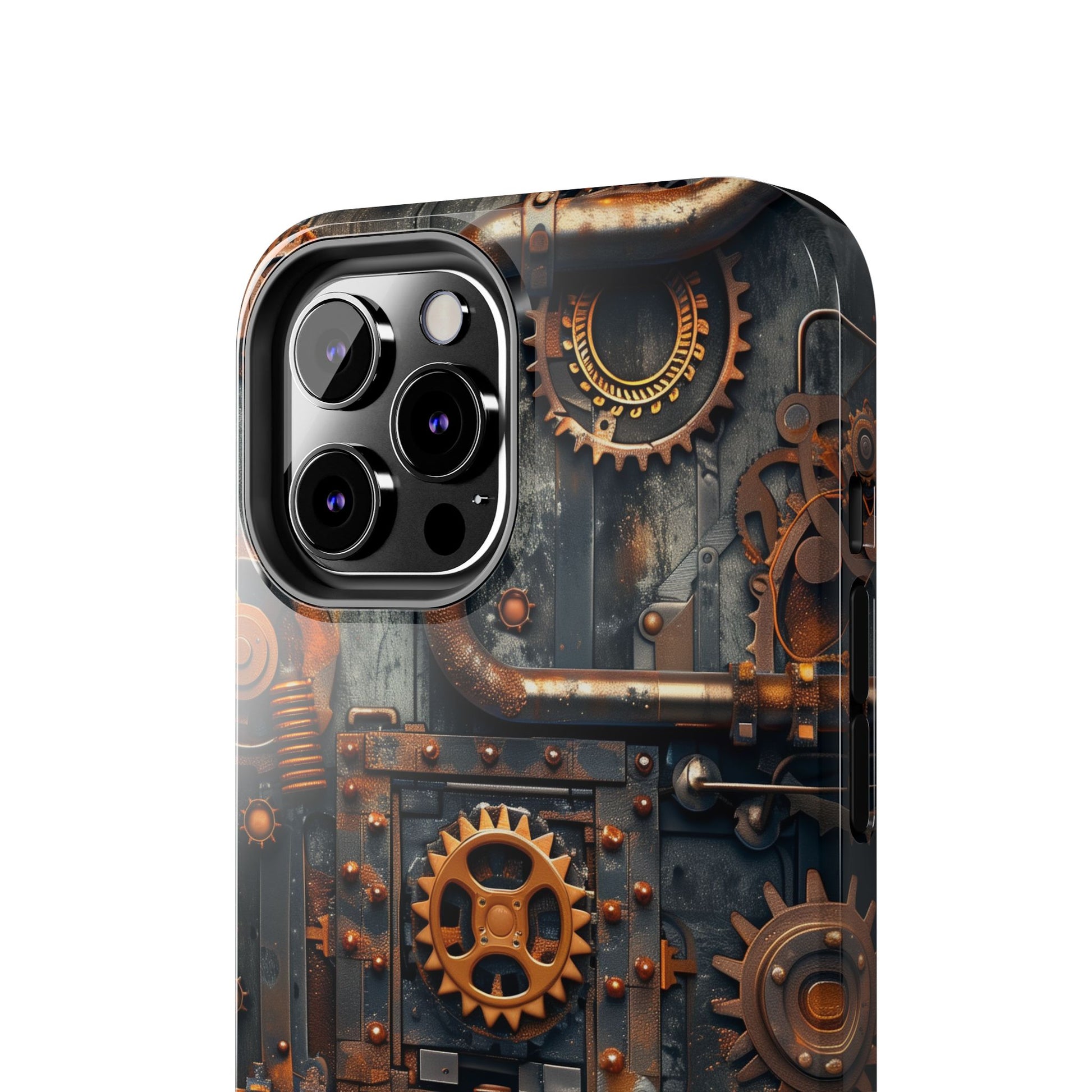 Steampunk Phone Case - Industrial Style Cover with Pipes and Cogs - Unique Steampunk Accessory for Your Phone