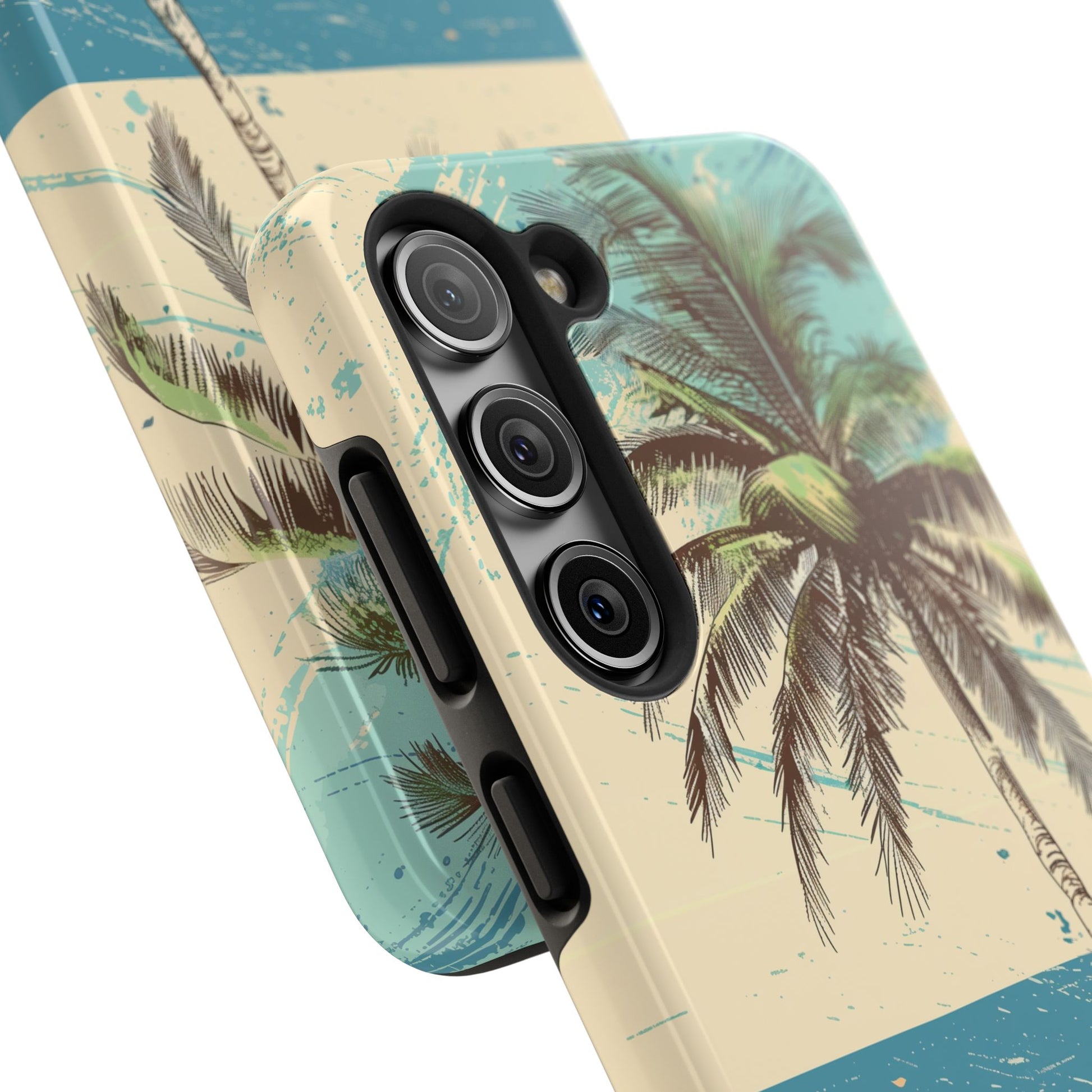 Retro Beach Scene Phone Case, Vintage Tropical Ocean iPhone Case, Summer Beach Phone Cover for iPhone, iphone 15 pro max