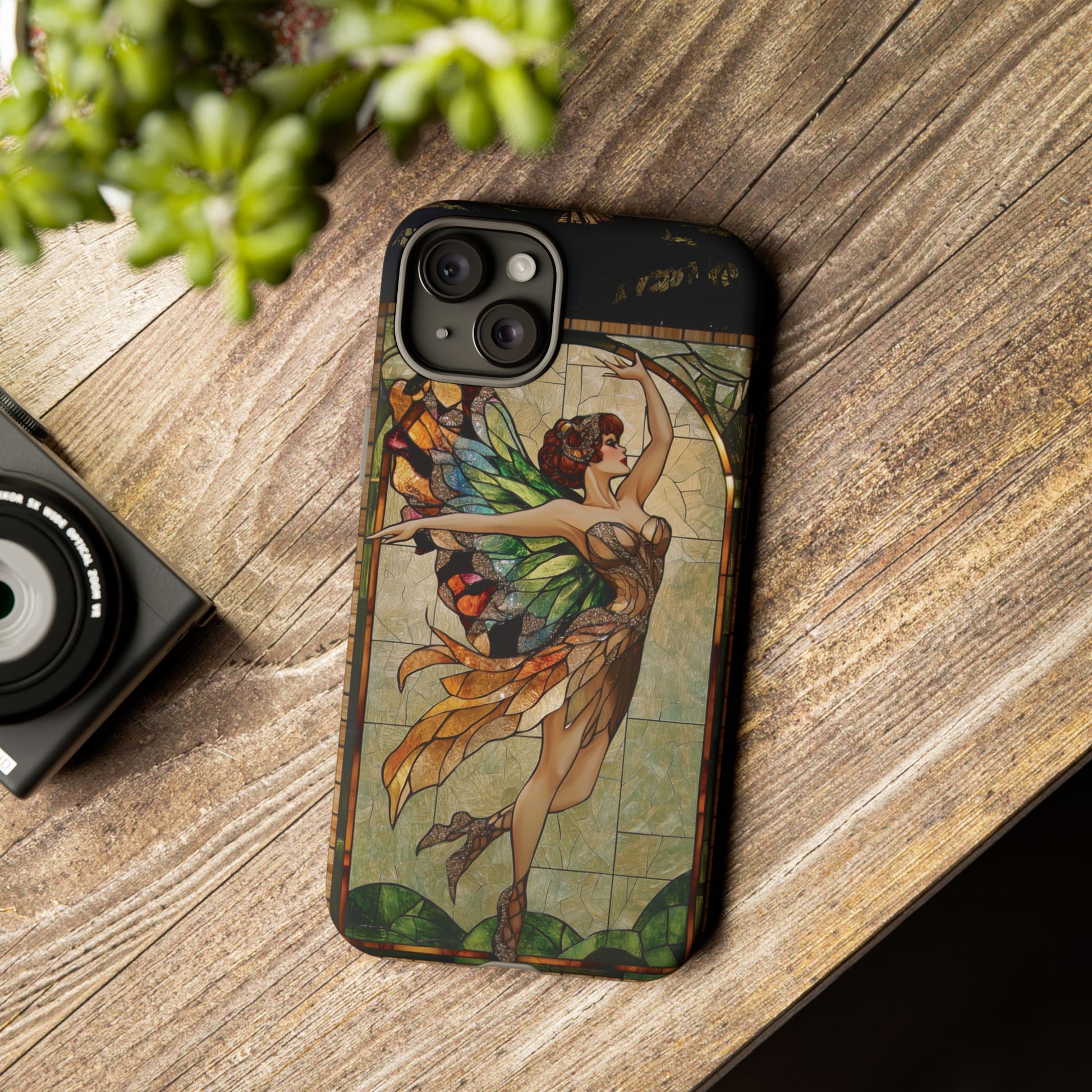 Fairy Phone Case Art Deco Woman Phone Case 1920s Art Nouveau Design in Stained Glass Alphonse Mucha Style Gatsby Style Poster