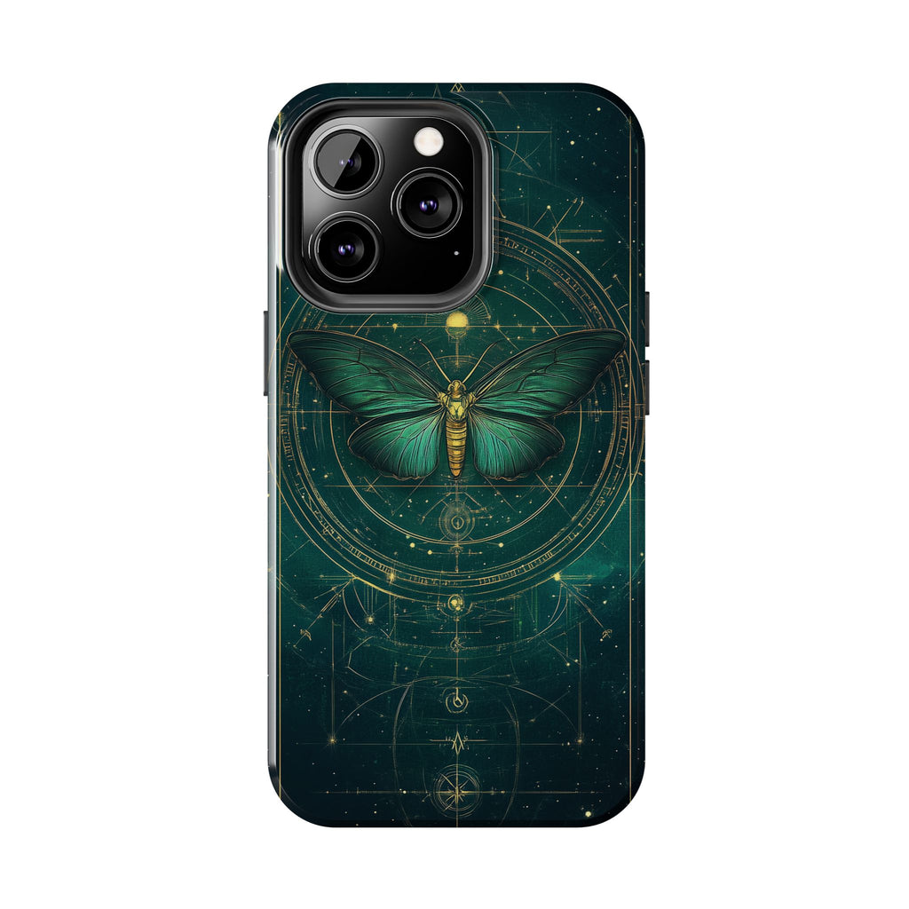Celestial Dark Academia Phone Case, Magical Moth Vintage  Witchcraft iPhone Cover, Esoteric Nature Art, iPhone 15 Pro Max, iPhone 14 Pro