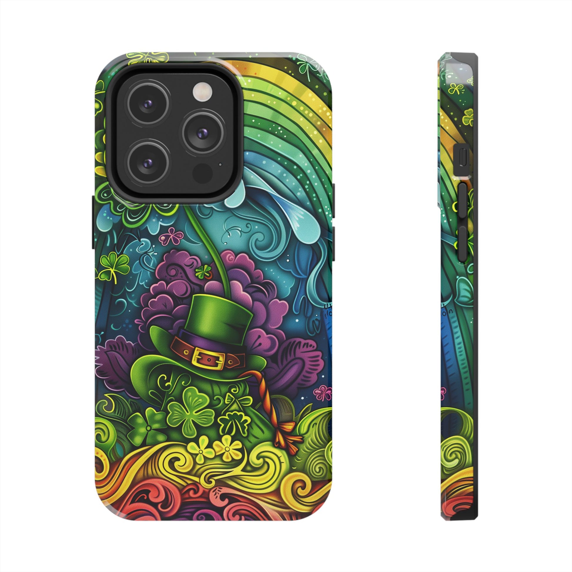 St. Patrick's Day Lucky Phone Case, Green Shamrock Protective Cover, Durable Irish Luck Phone Accessory, Holiday Gift Idea