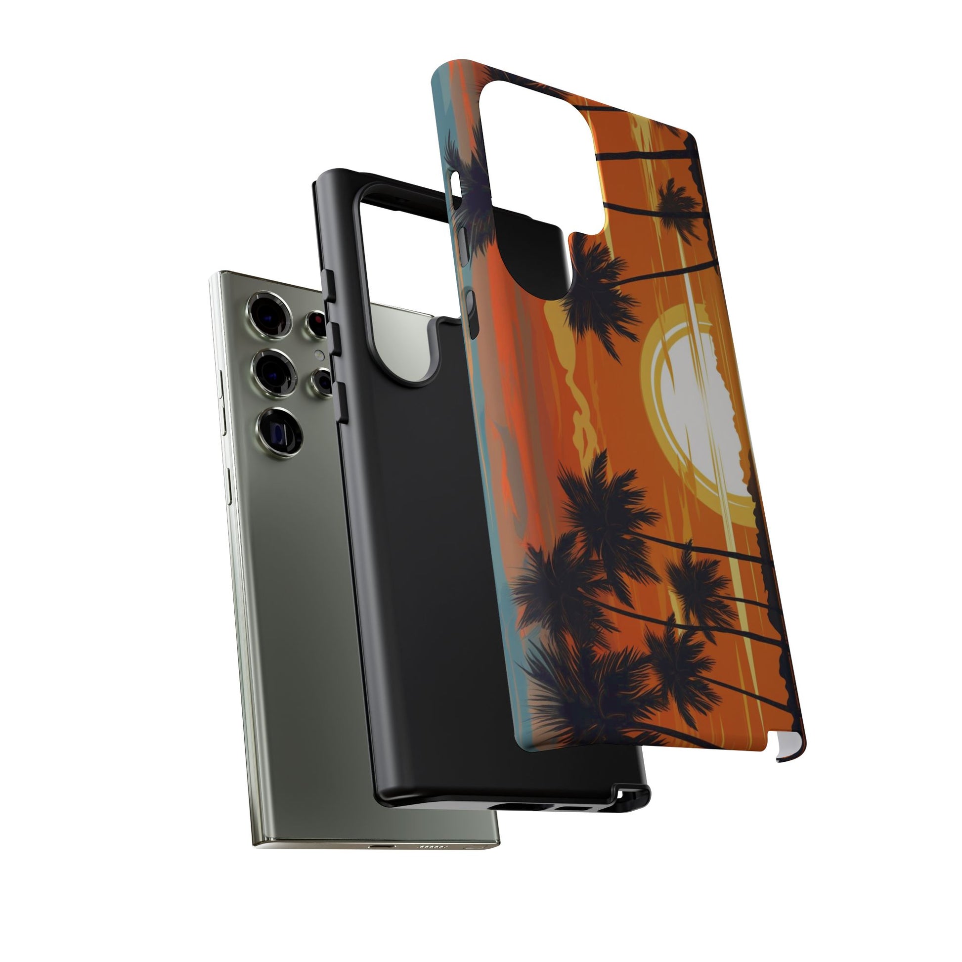 Sunset Palm Trees Tough Phone Cases for iPhone and Android