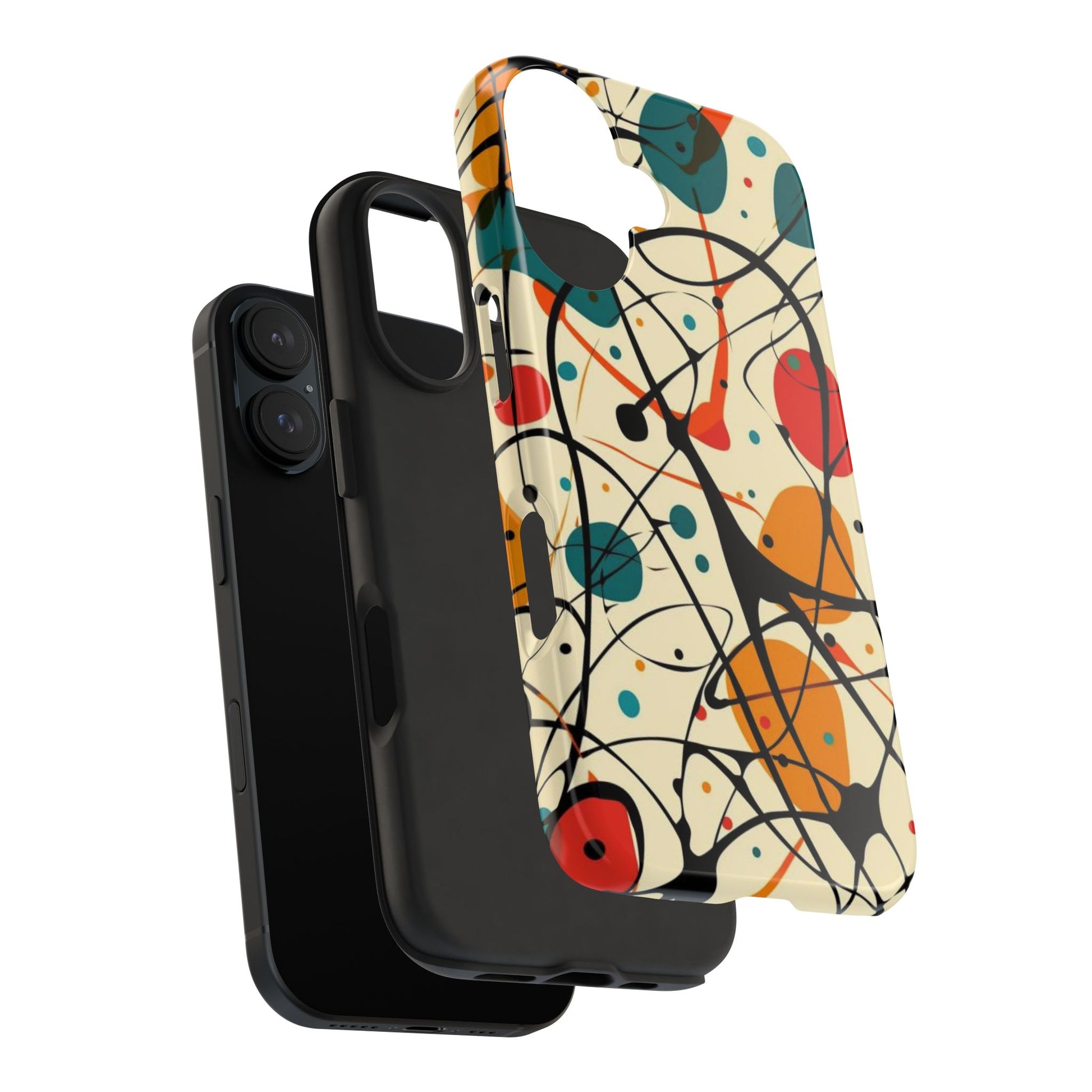 Mid Mod Phone Case,  Colorful Mid Mod Design Durable Phone Case, Vibrant and Stylish iPhone Tough Cover, iphone 15 case, iphone 14 pro max