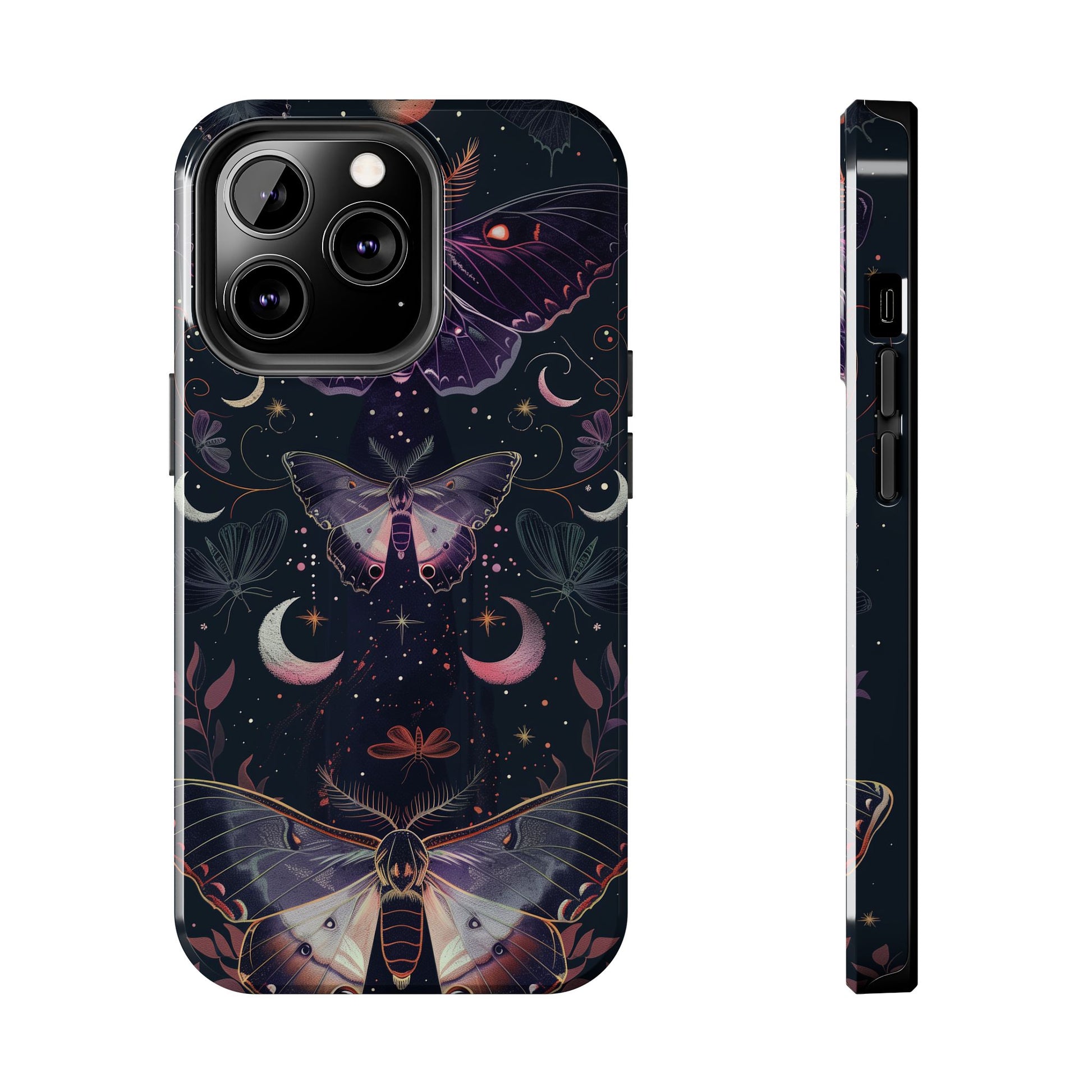 B Dark Academia Mystical Phone Case, Mystical Moth Phone Case, Vintage Magic Witchcraft iPhone Cover, Esoteric Nature Art, iPhone 15 Pro Max