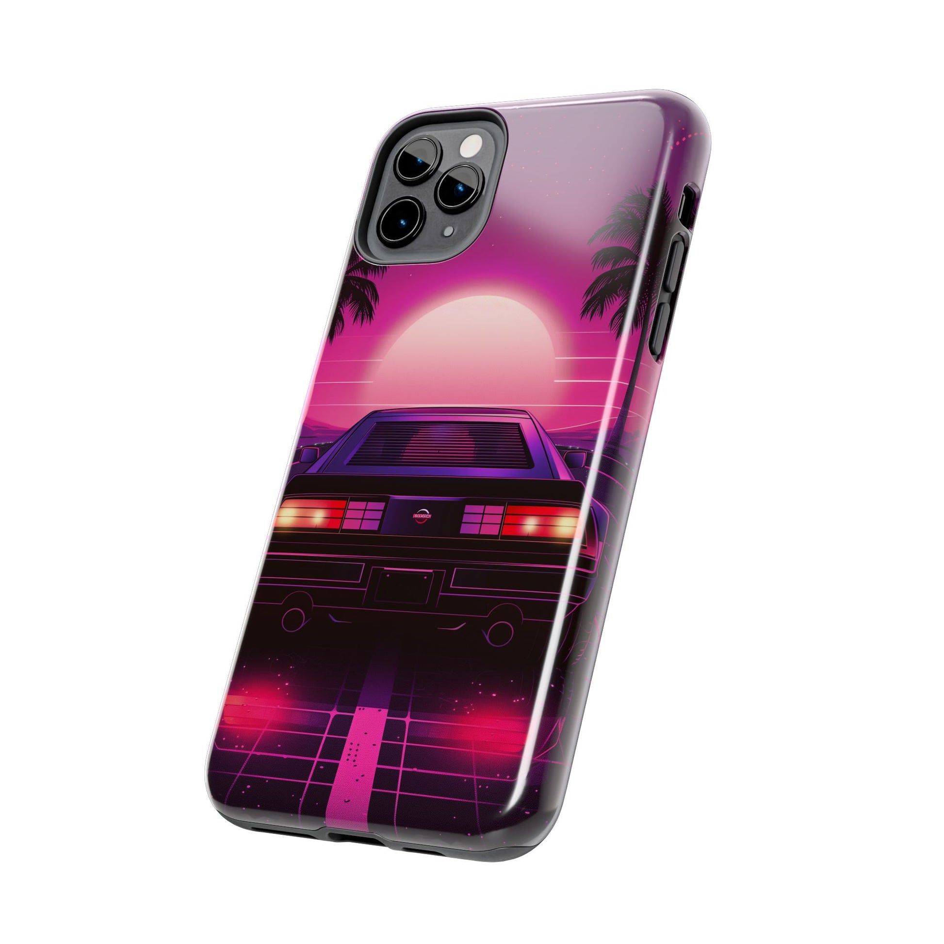 Durable 80s Retro Car Phone Case - Tough Vintage Design - Protective Mobile Cover - Fun Classic Car Accessory