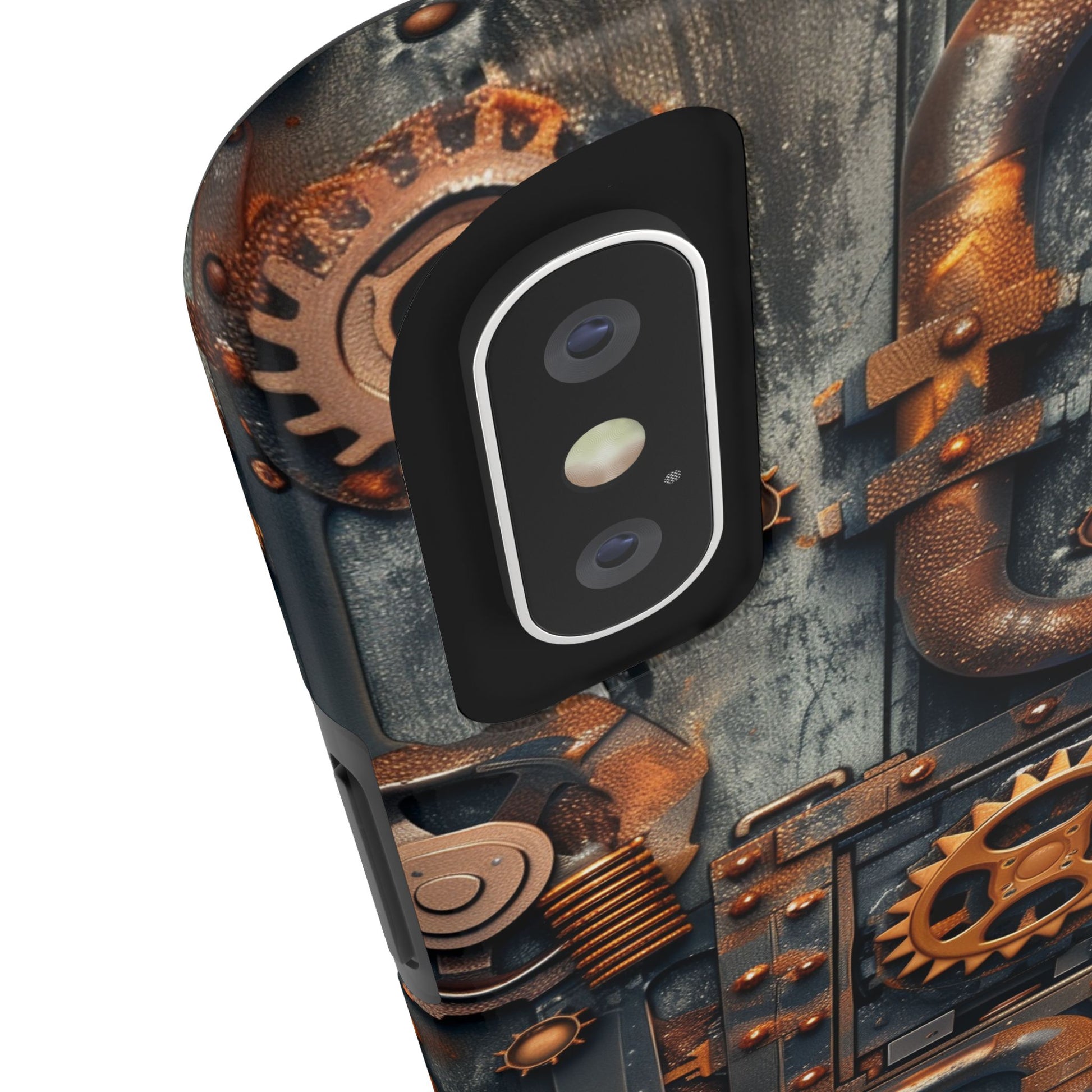 Steampunk Phone Case - Industrial Style Cover with Pipes and Cogs - Unique Steampunk Accessory for Your Phone