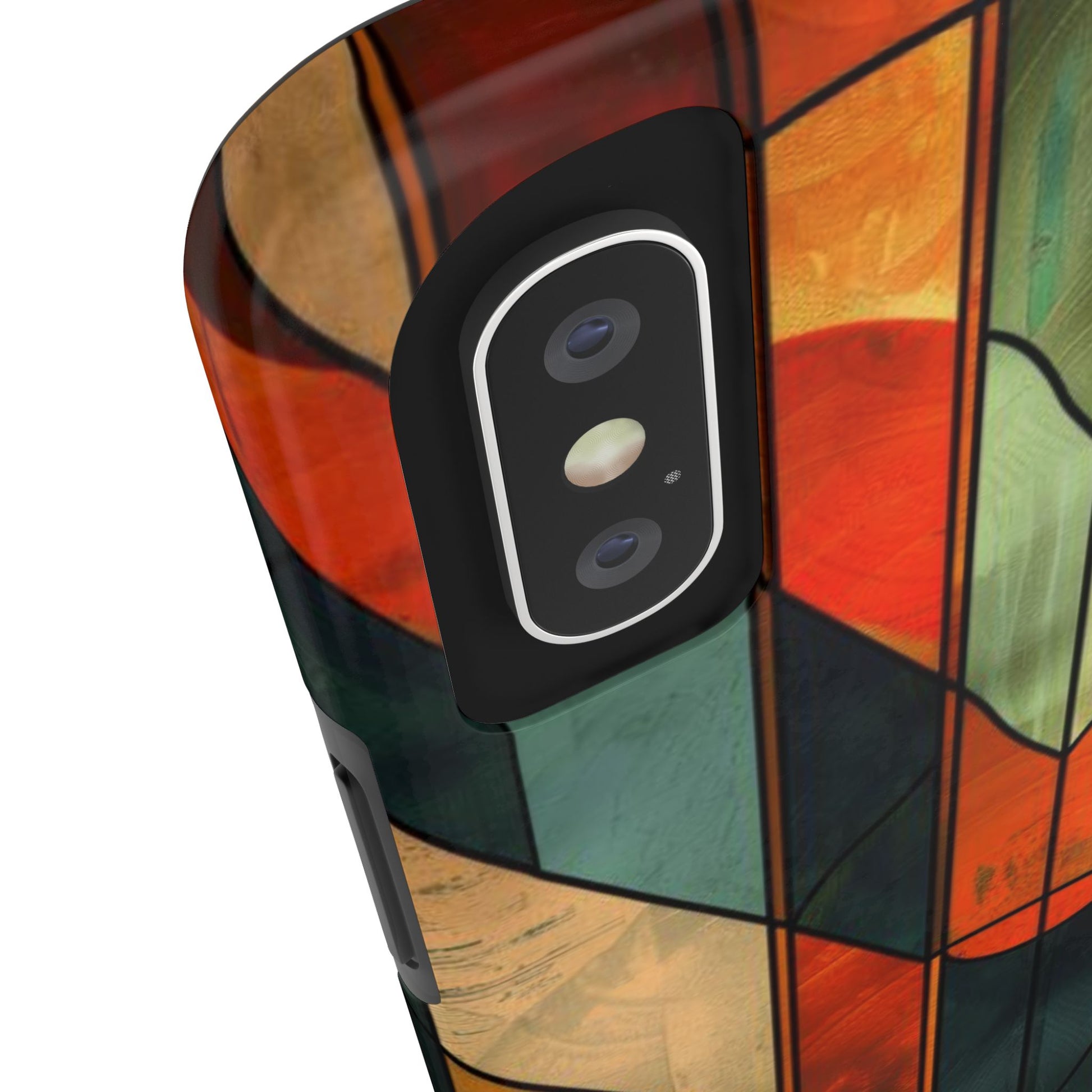 Noir Art Deco Colorful Stained Glass - Durable Dual Layer Iphone Case - Architect Phone Case