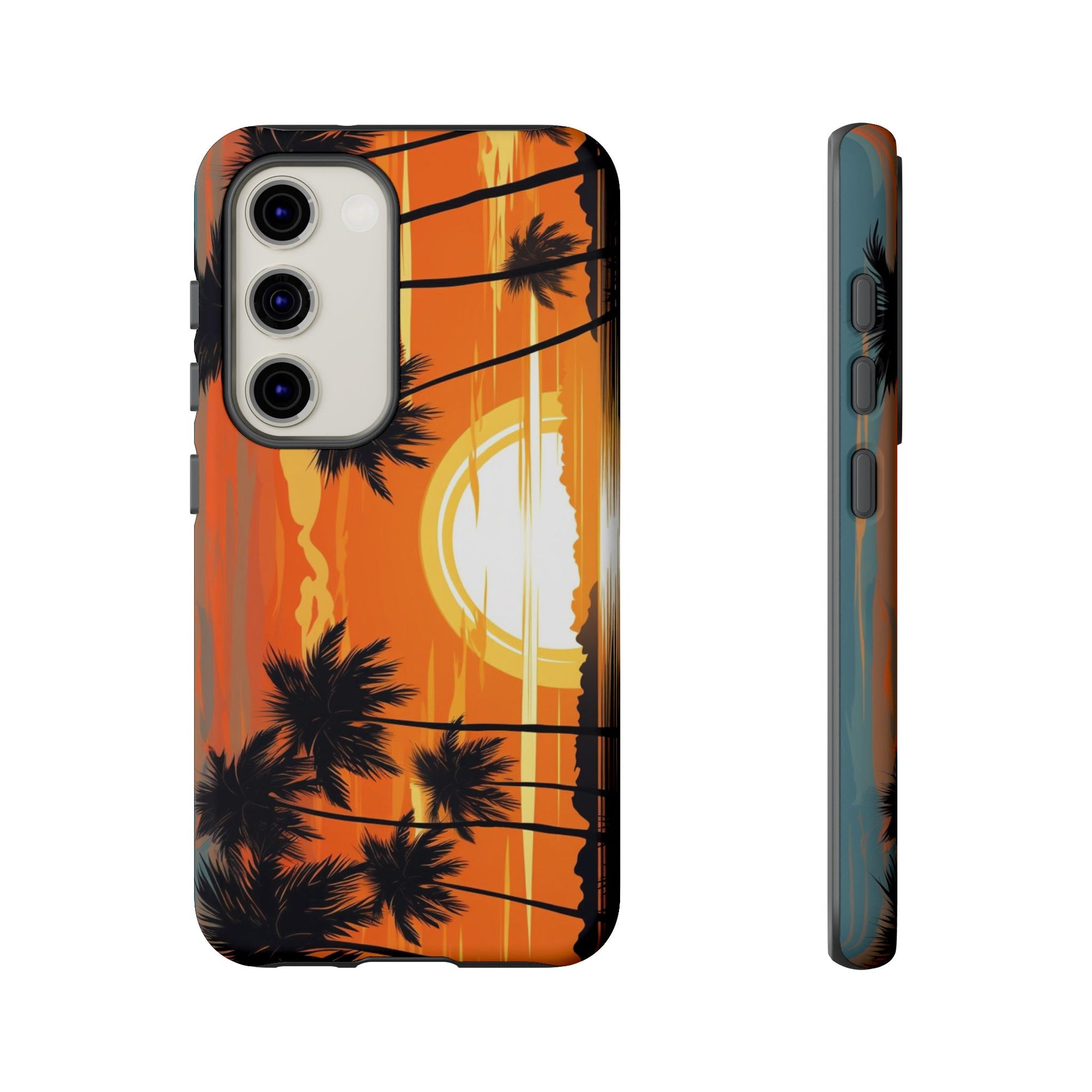 Sunset Palm Trees Tough Phone Cases for iPhone and Android