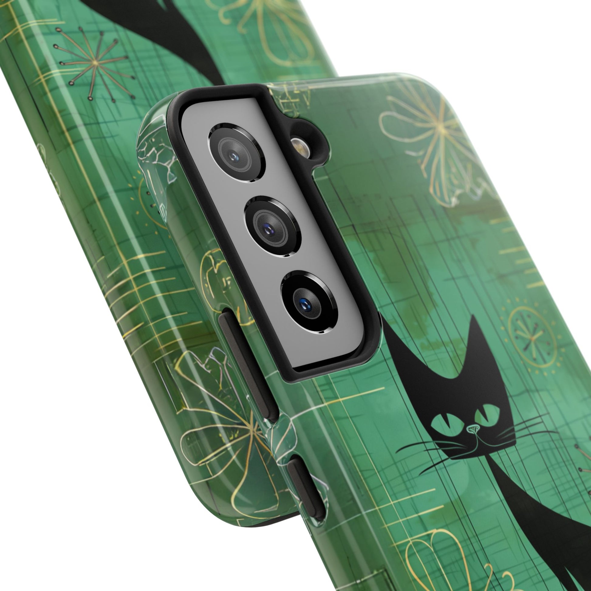 Mid-Century Modern Phone Case-Case, Mid Mod iPhone Case, Atomic Cats iPhone Case, Retro Chic Smartphone Cover, Unique Phone Case