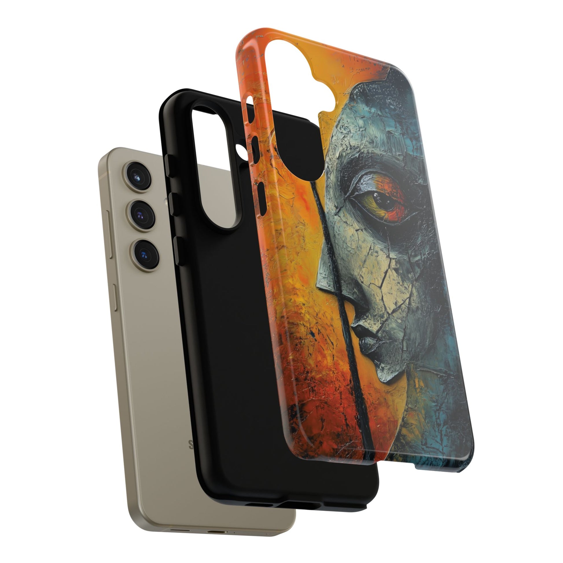 Surrealist Art Phone Case Salvador Dali Style Face Tough Case Unique Artistic 3D Textured Look Surrealism Gift Art iPhone 13 14 15 16