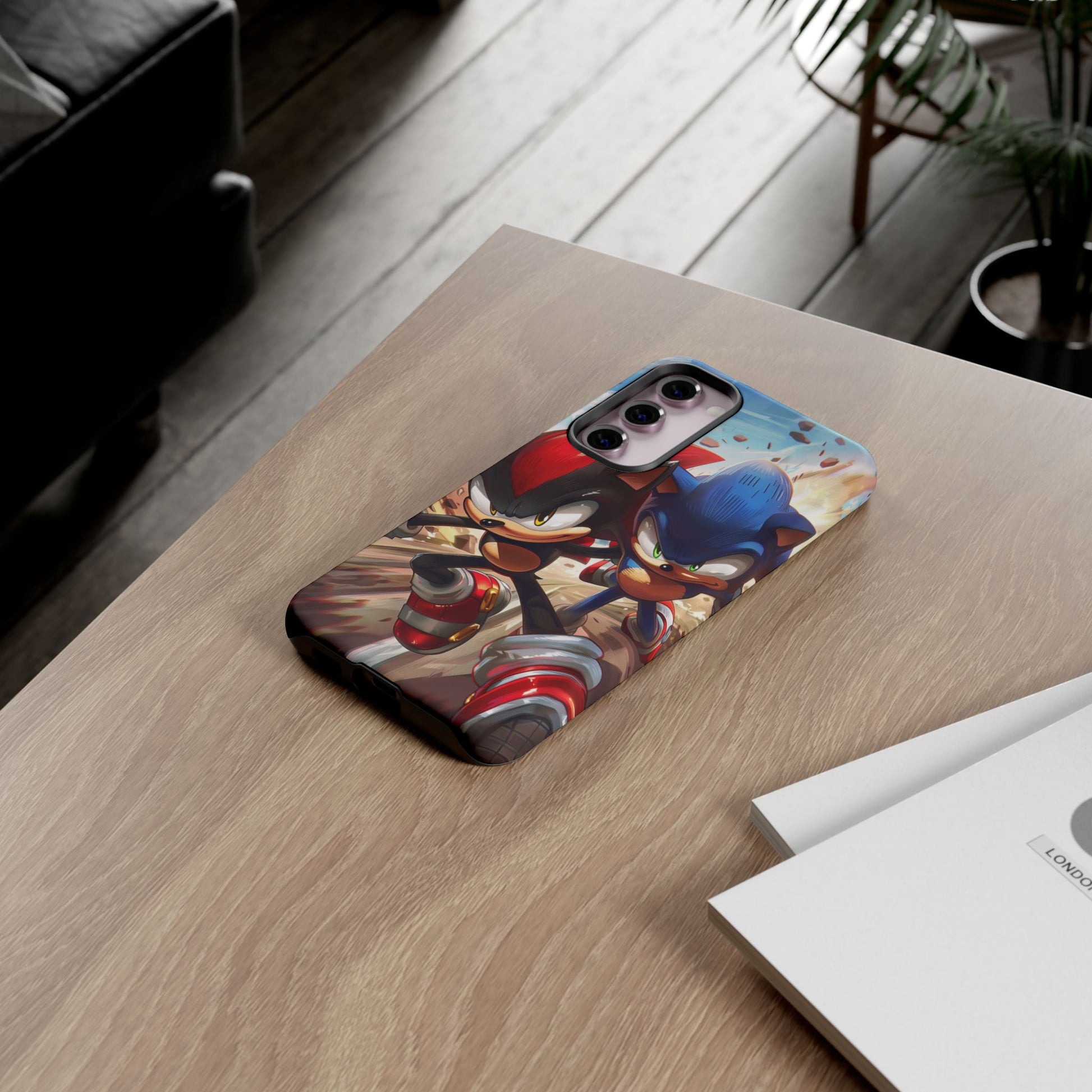 Sonic and Shadow Phone Case, Sonic and Shadow, Tough Android Case, Fun Video Game Phone Case, Retro Game Case, SEGA Video Game Android Case