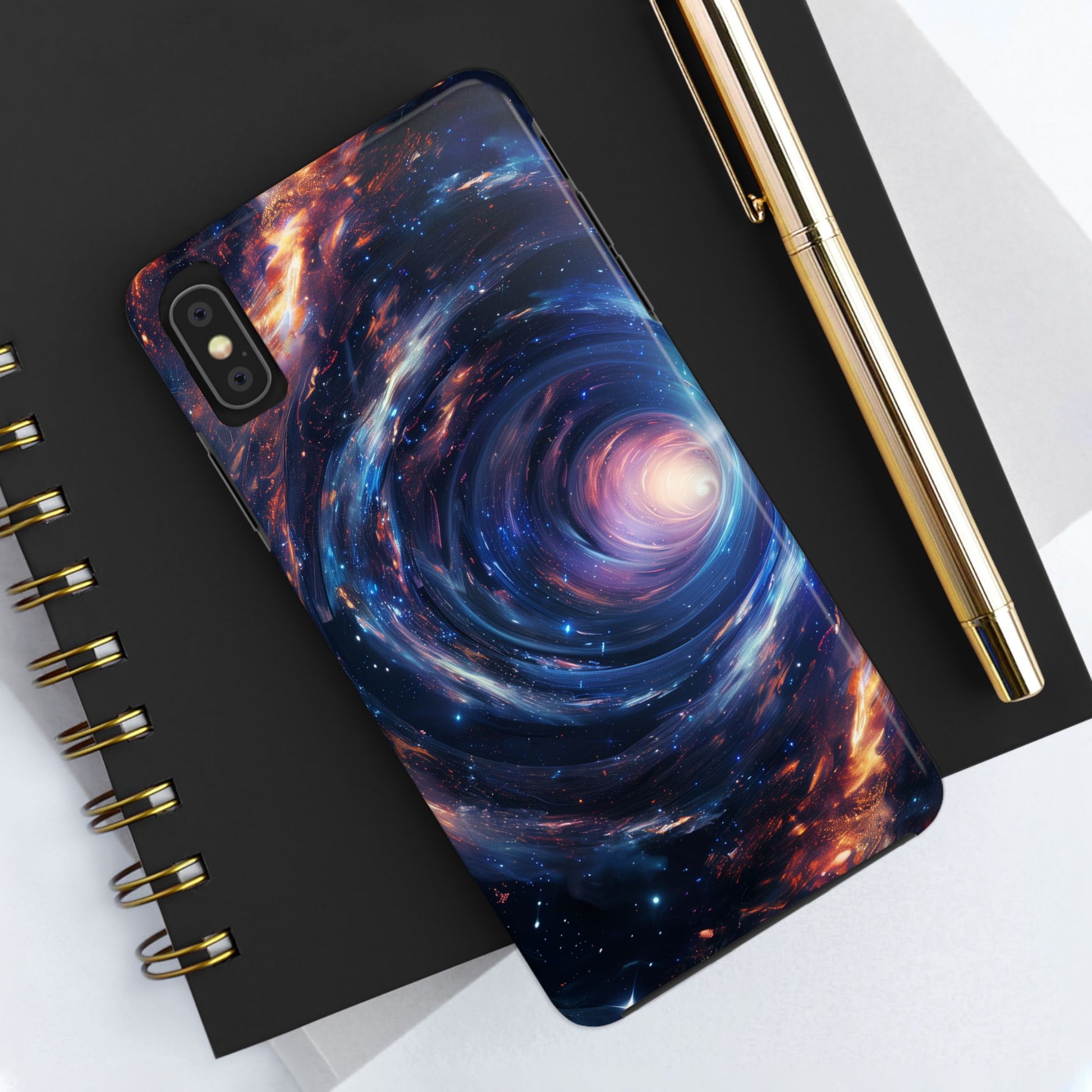 Dr Who inspired Phone Case - Space Wormholes Phone Case - Cosmic Galaxy Cover with Futuristic Wormhole Design - Sci-Fi Protective Case