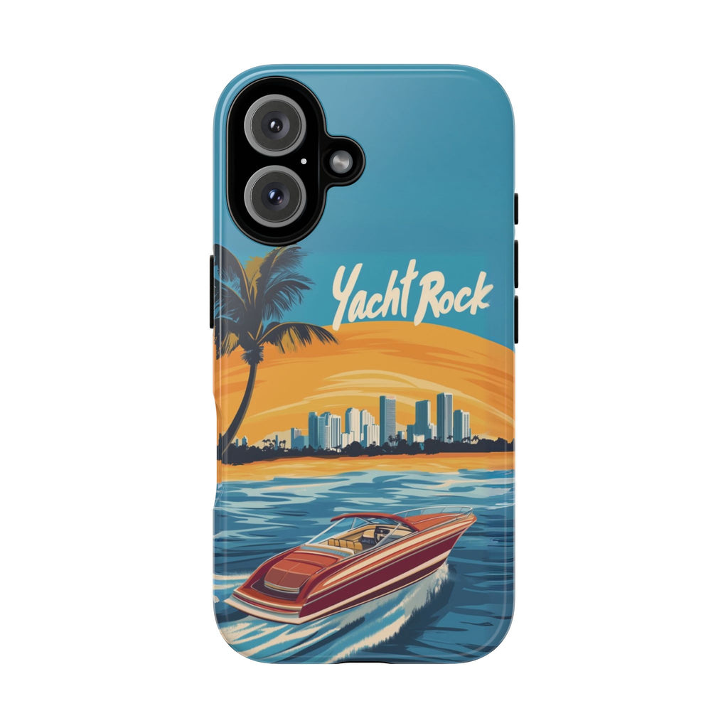 Yacht Rock Phone Case Custom iPhone 13 14 15 16 Pro Max Sunset Cruise Harbor Miami Vice Yacht Rock Gift Boating Captain South Beach Surfing