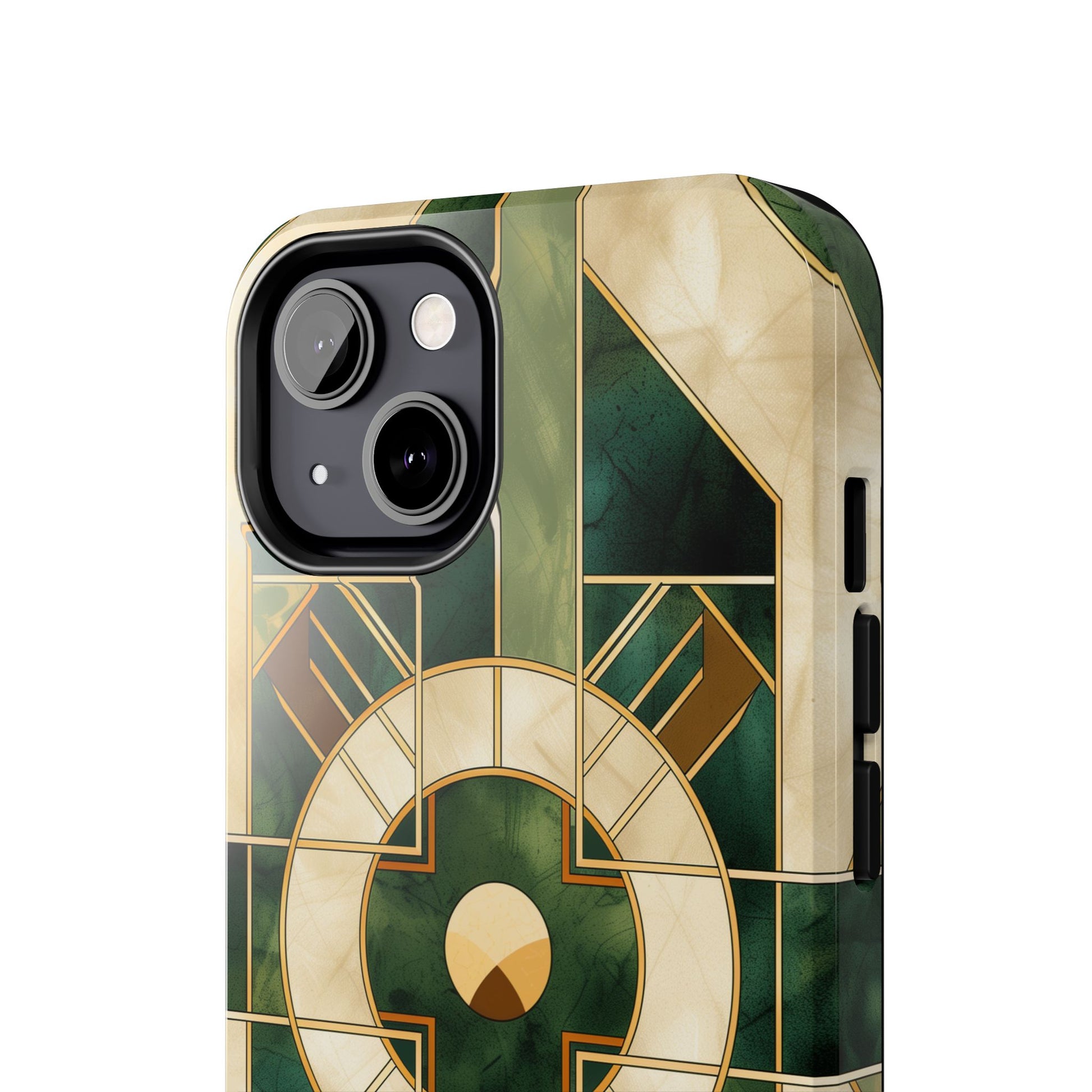 Green Frank Lloyd Wright Inspired Phone Case - Geometric Elegance for iPhone Models