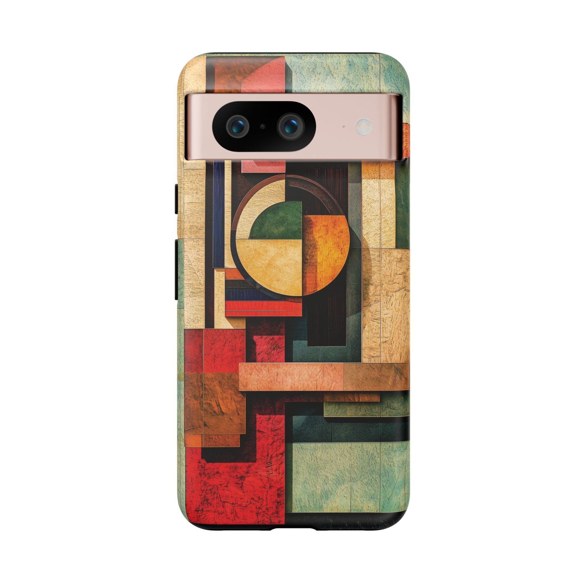 Tan Prairie Style Frank Lloyd Wright Usonian Phone Case Geometric Stained Glass Art Deco Marble Gold 13 14 15 16 iPhone Pro Max Galaxy Pixel