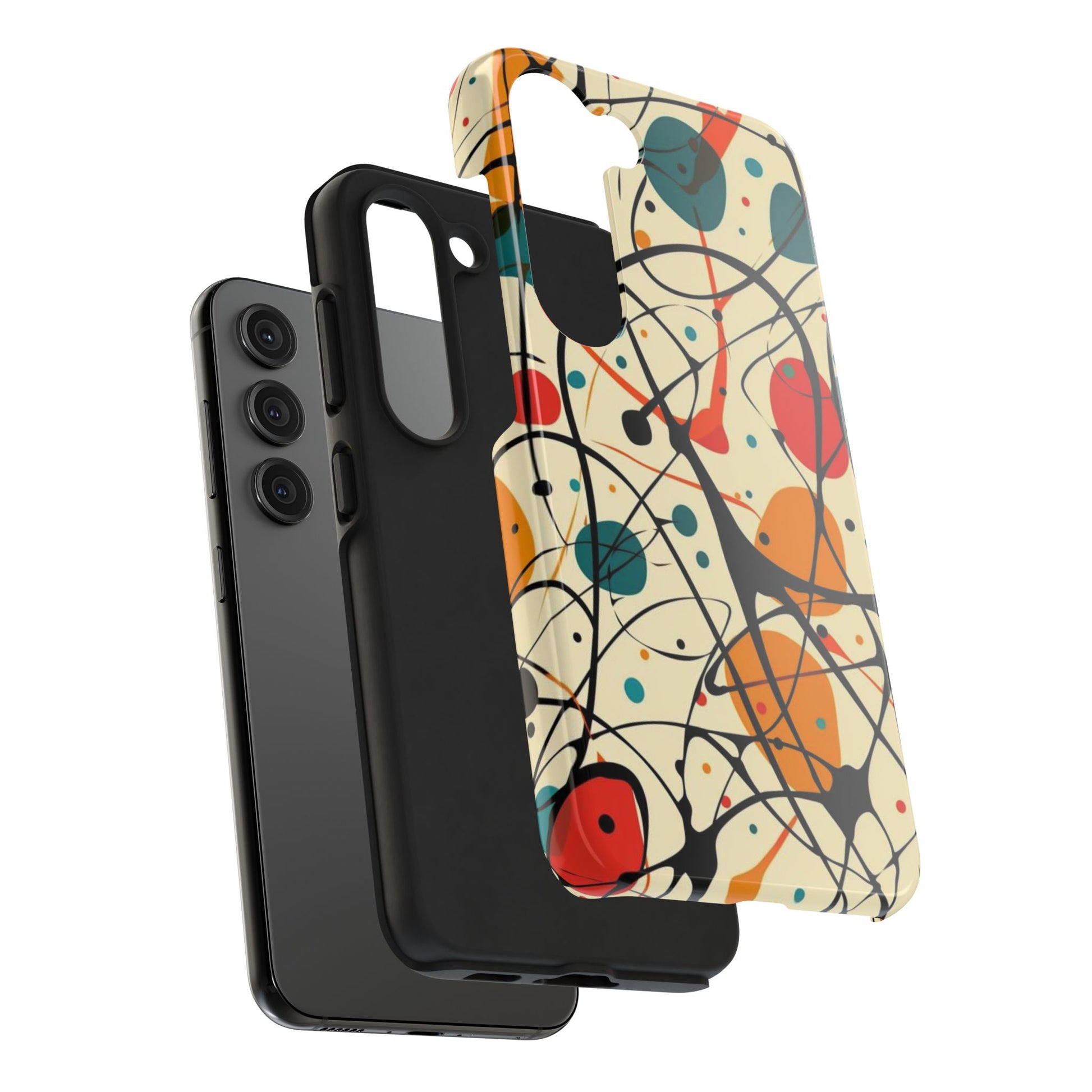 Mid Mod Phone Case,  Colorful Mid Mod Design Durable Phone Case, Vibrant and Stylish iPhone Tough Cover, iphone 15 case, iphone 14 pro max