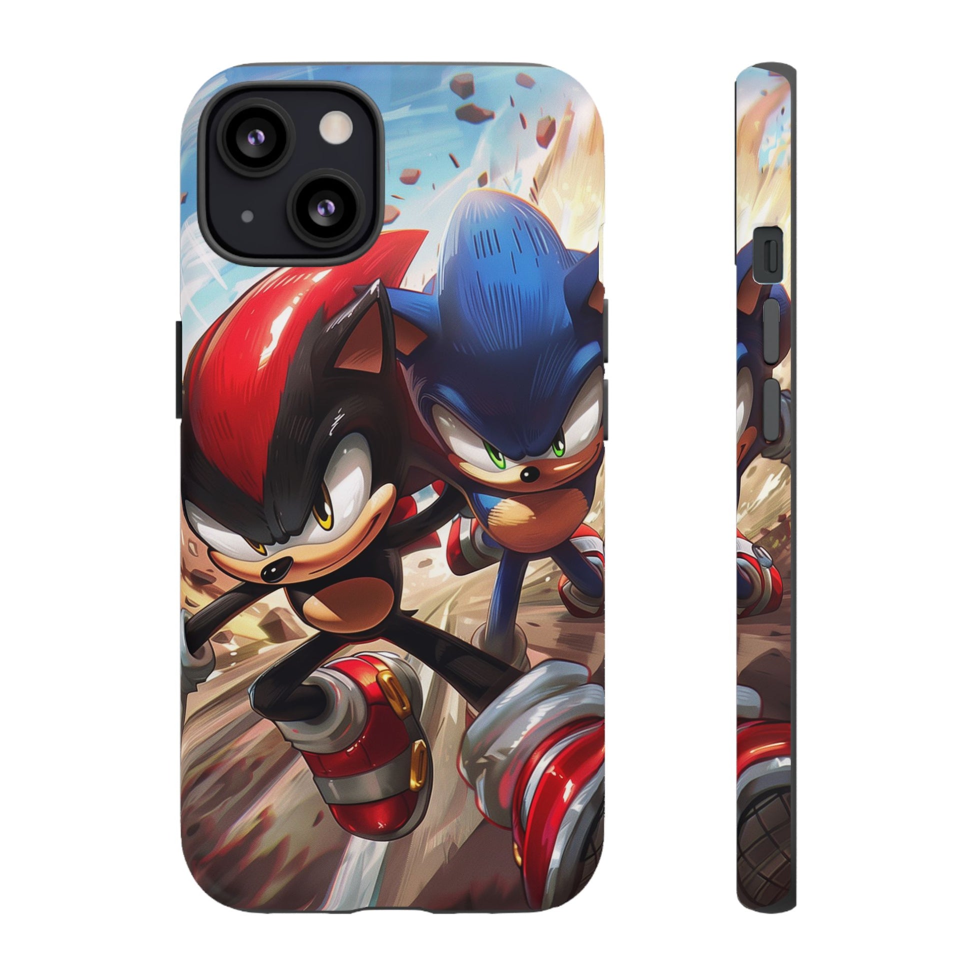 Sonic and Shadow Phone Case, Sonic and Shadow, Tough Android Case, Fun Video Game Phone Case, Retro Game Case, SEGA Video Game Android Case