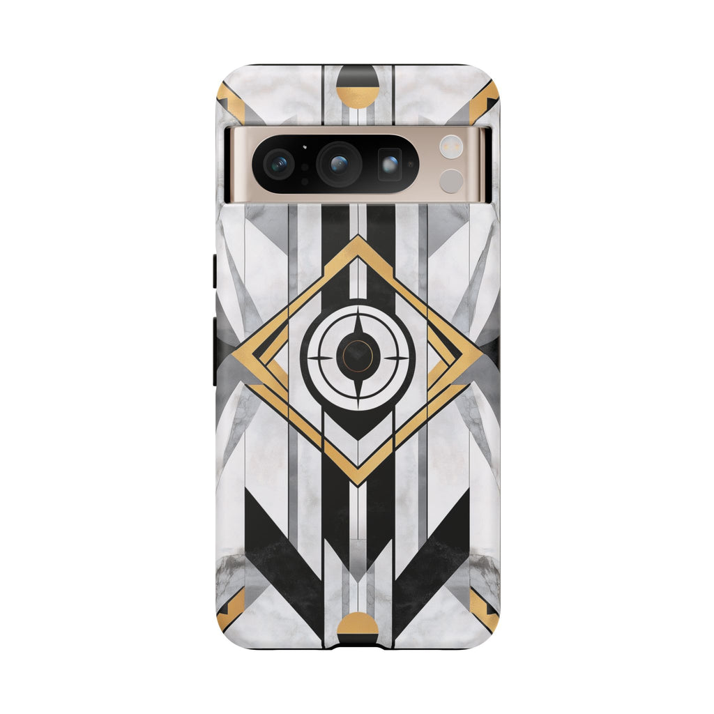 Frank Lloyd Wright Inspired White Phone Case Geometric Stained Glass Art Deco Great Gatsby 13 14 15 16 iPhone Pro Max Galaxy Pixel