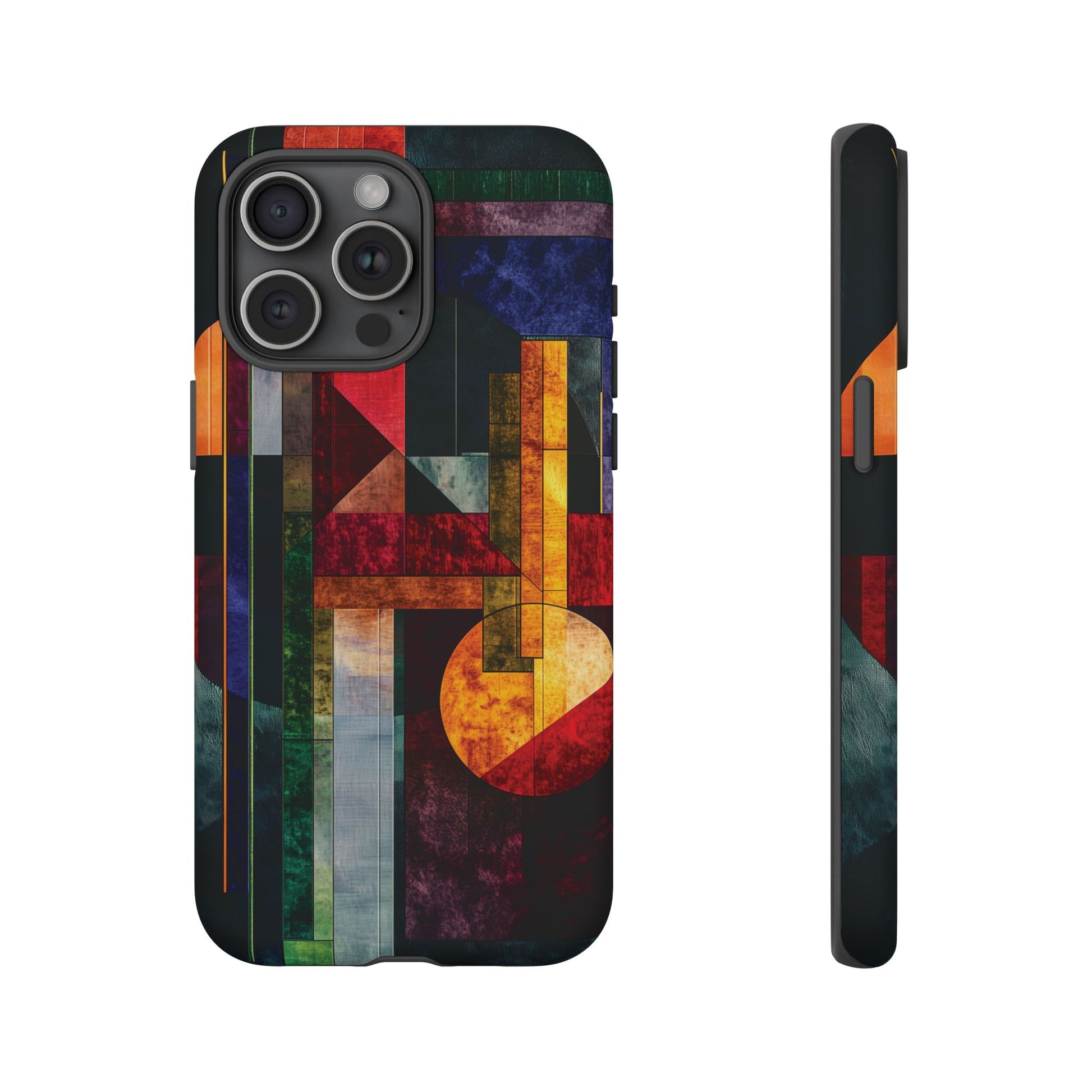 Darker Style Frank Lloyd Wright Usonian Phone Case Geometric Stained Glass Art Deco Marble Gold 13 14 15 16 iPhone Pro Max Galaxy Pixel