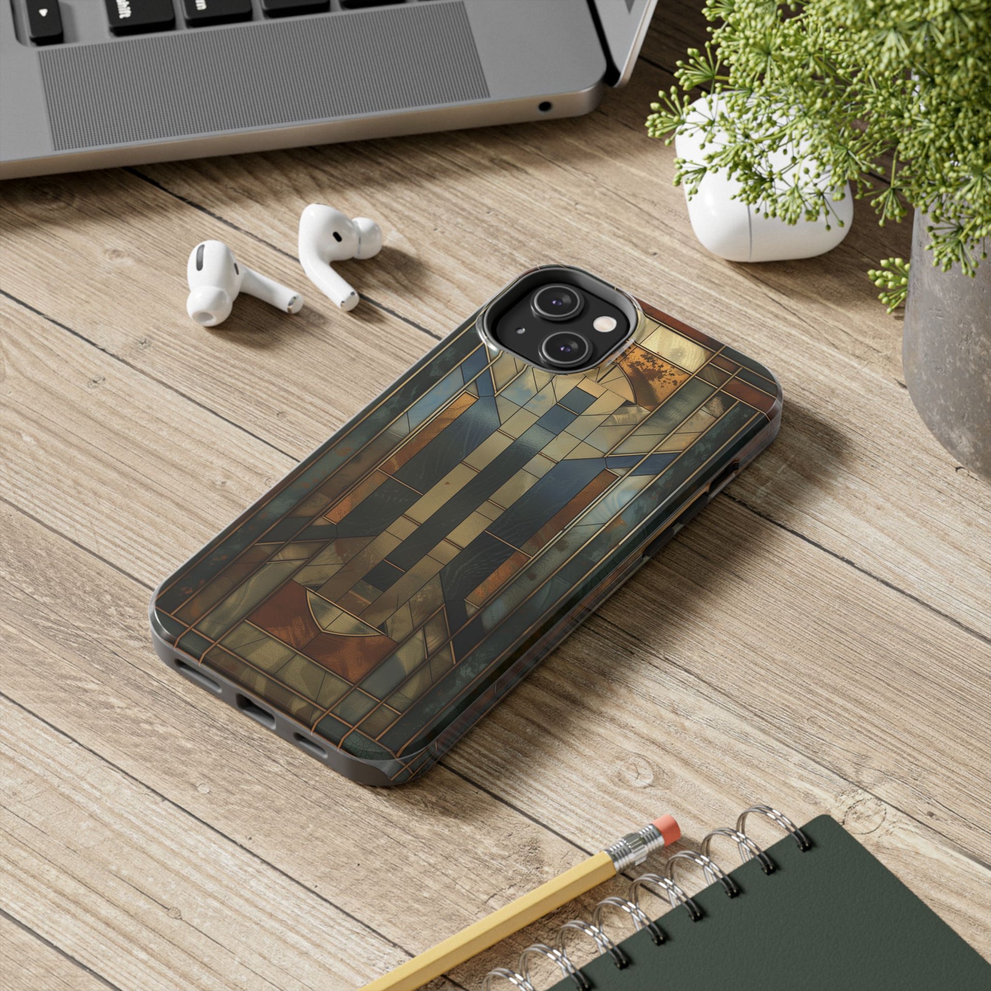 Frank Lloyd Wright Stained Glass Phone Case - Architectural Style Phone Cover - Stained Glass Design Phone Case - Unique Phone Accessory