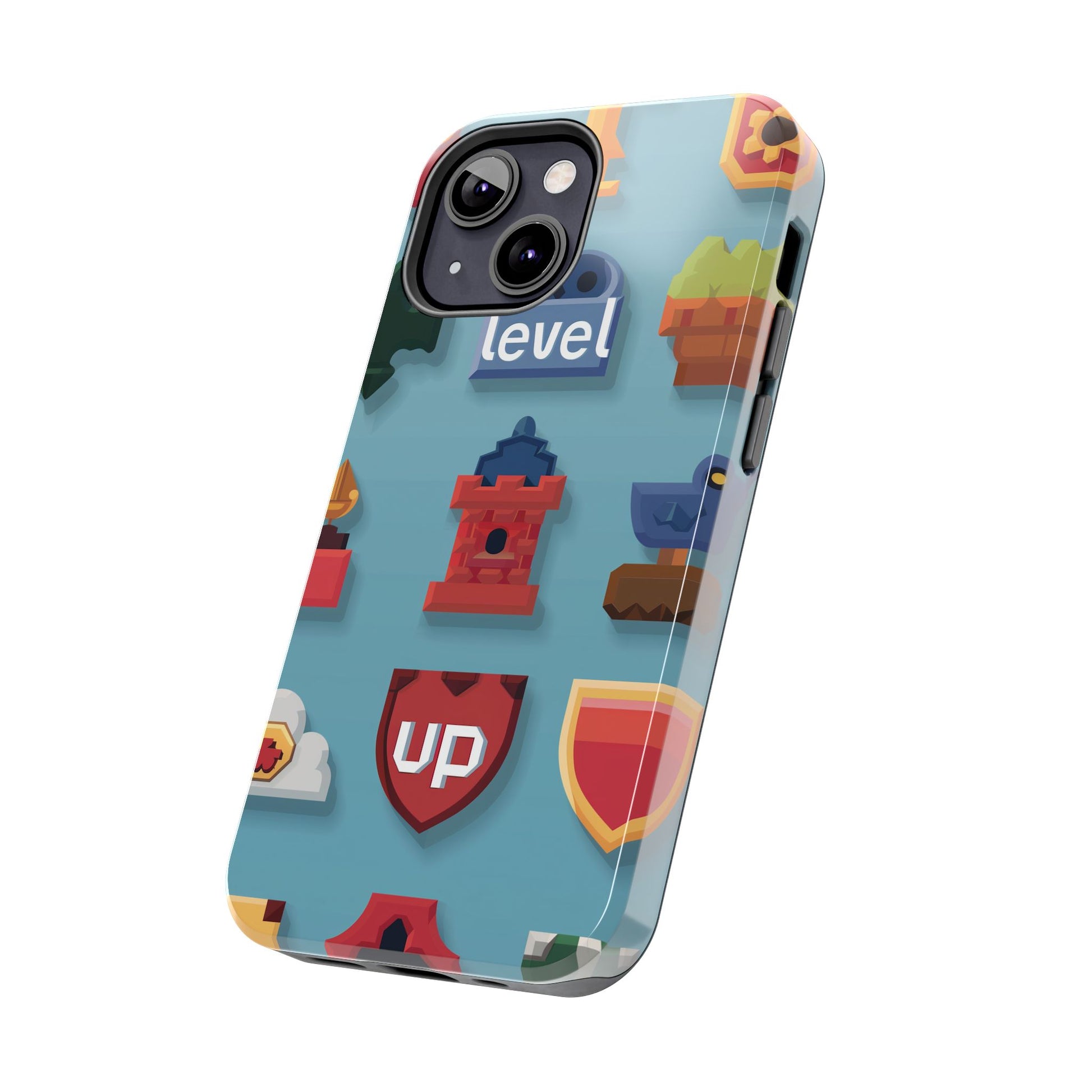 Pixel Art Video Game Level Up Phone Case, Retro Gaming Design, Geeky Gamer Phone Cover, Unique Video Game Art Accessories