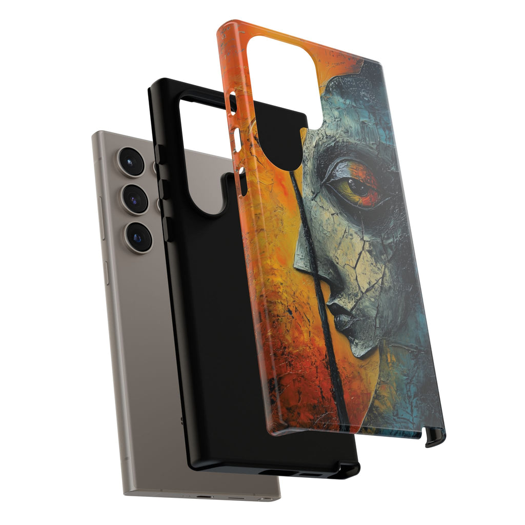 Surrealist Art Phone Case Salvador Dali Style Face Tough Case Unique Artistic 3D Textured Look Surrealism Gift Art iPhone 13 14 15 16