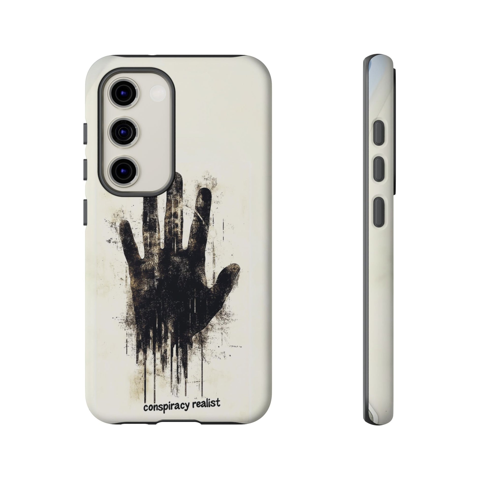 Conspiracy Realist Paranormal Mystery Design X-Files Inspired Ghostly Hand Conspiracy Theory Creepy iPhone 13 14 15 16 Pro Max Galaxy Pixel