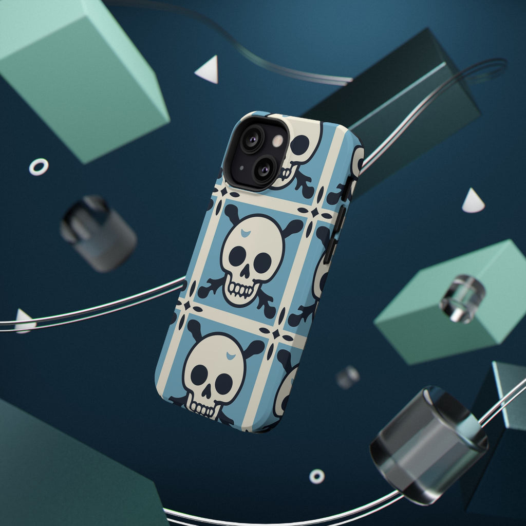 Cute Skull Phone Case Sugar Skull Ghingham Impact-Resistant Cover Goth Skull, Halloween Gift iphone 13 14 15 16 Pro Max