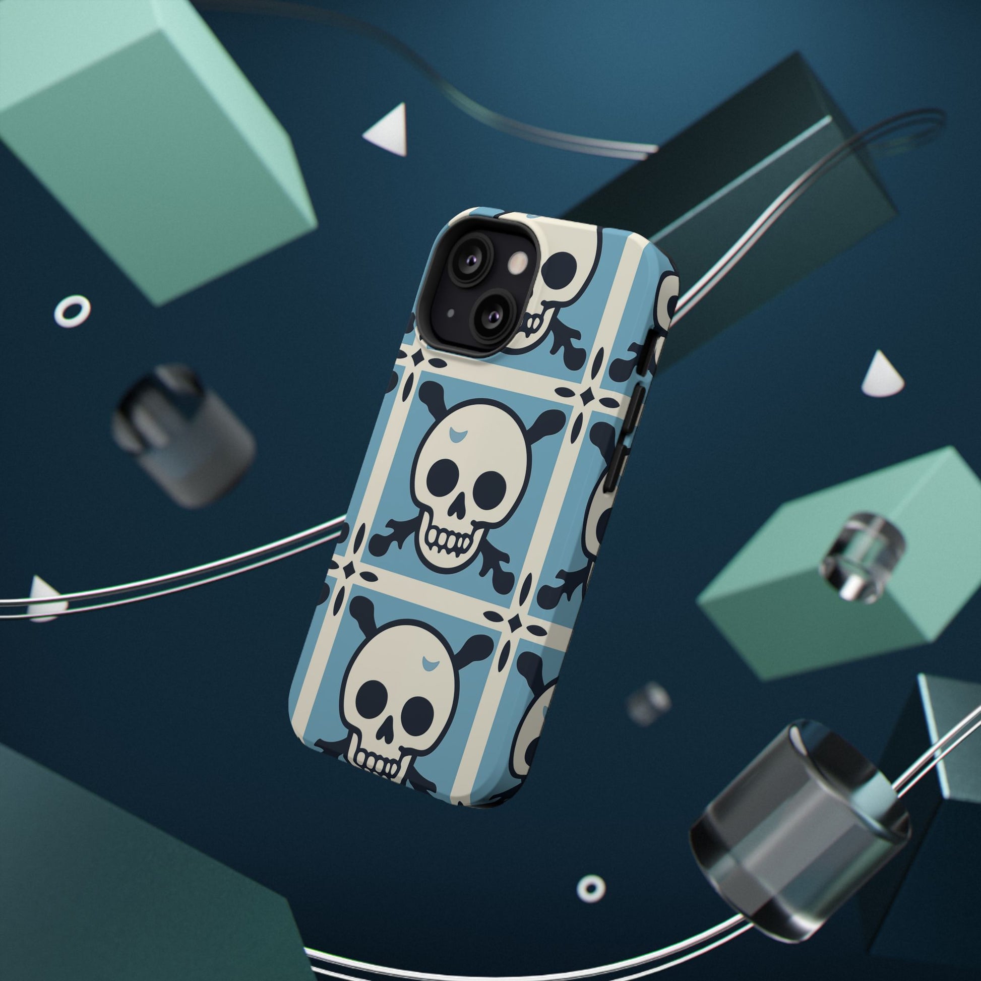 Cute Skull Phone Case Sugar Skull Ghingham Impact-Resistant Cover Goth Skull, Halloween Gift iphone 13 14 15 16 Pro Max