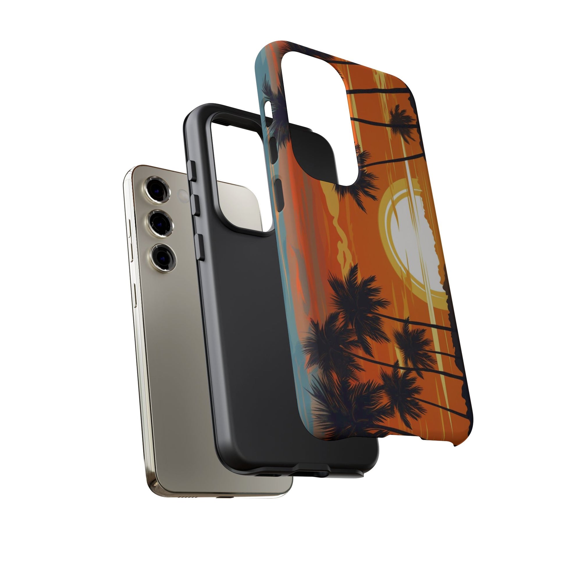 Sunset Palm Trees Tough Phone Cases for iPhone and Android