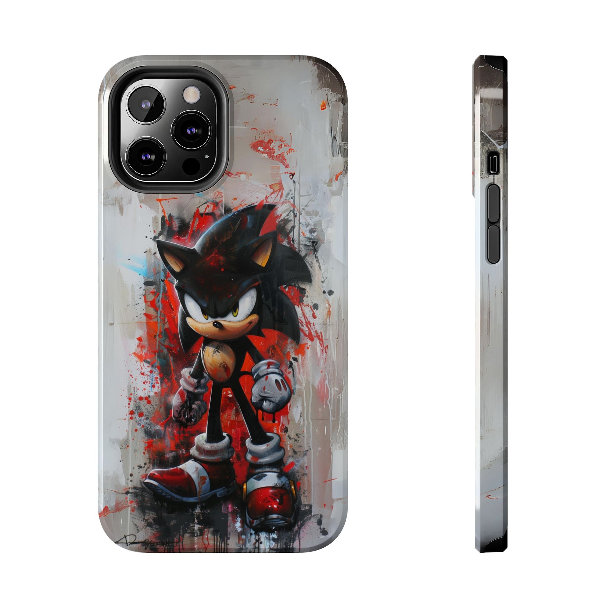 Shadow the Hedgehog Inspired Phone Case, Durable iPhone Case, Perfect Gamer Gift, SEGA, Sonic the Hedgehog, Tails, Shadow, iPhone 12