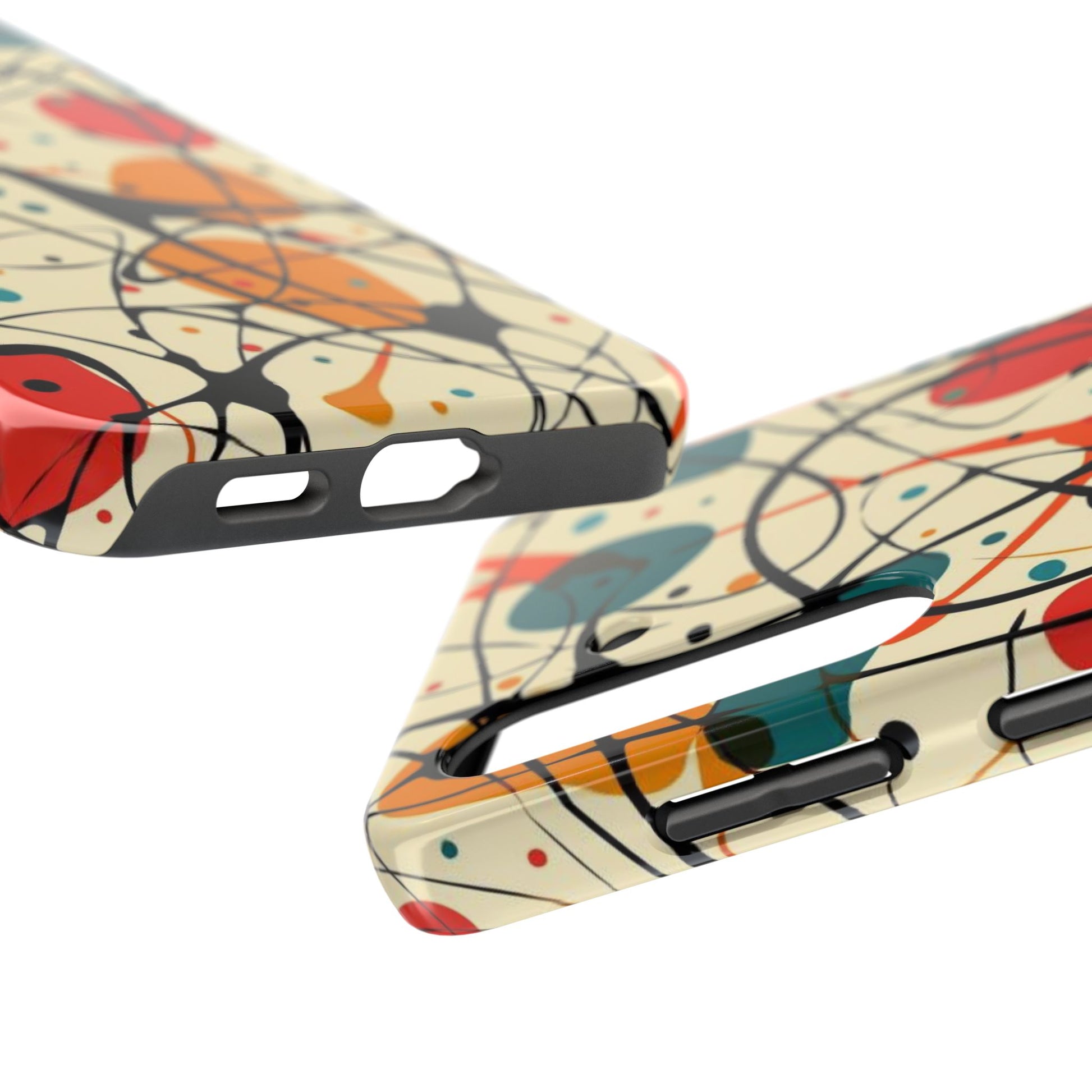 Mid Mod Phone Case,  Colorful Mid Mod Design Durable Phone Case, Vibrant and Stylish iPhone Tough Cover, iphone 15 case, iphone 14 pro max