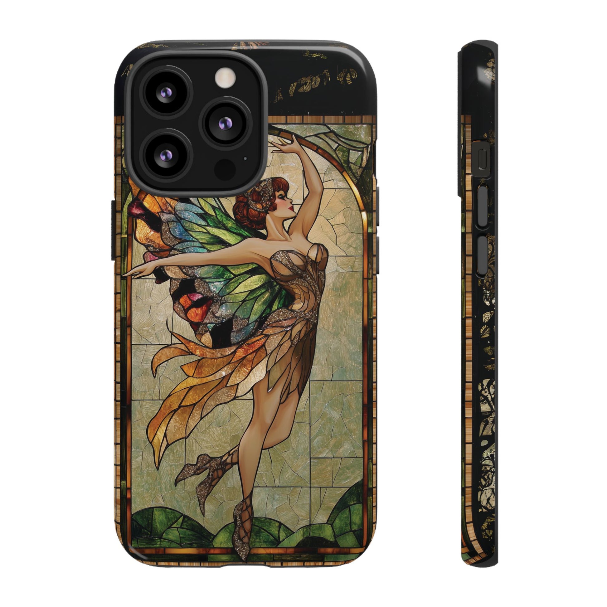 Fairy Phone Case Art Deco Woman Phone Case 1920s Art Nouveau Design in Stained Glass Alphonse Mucha Style Gatsby Style Poster