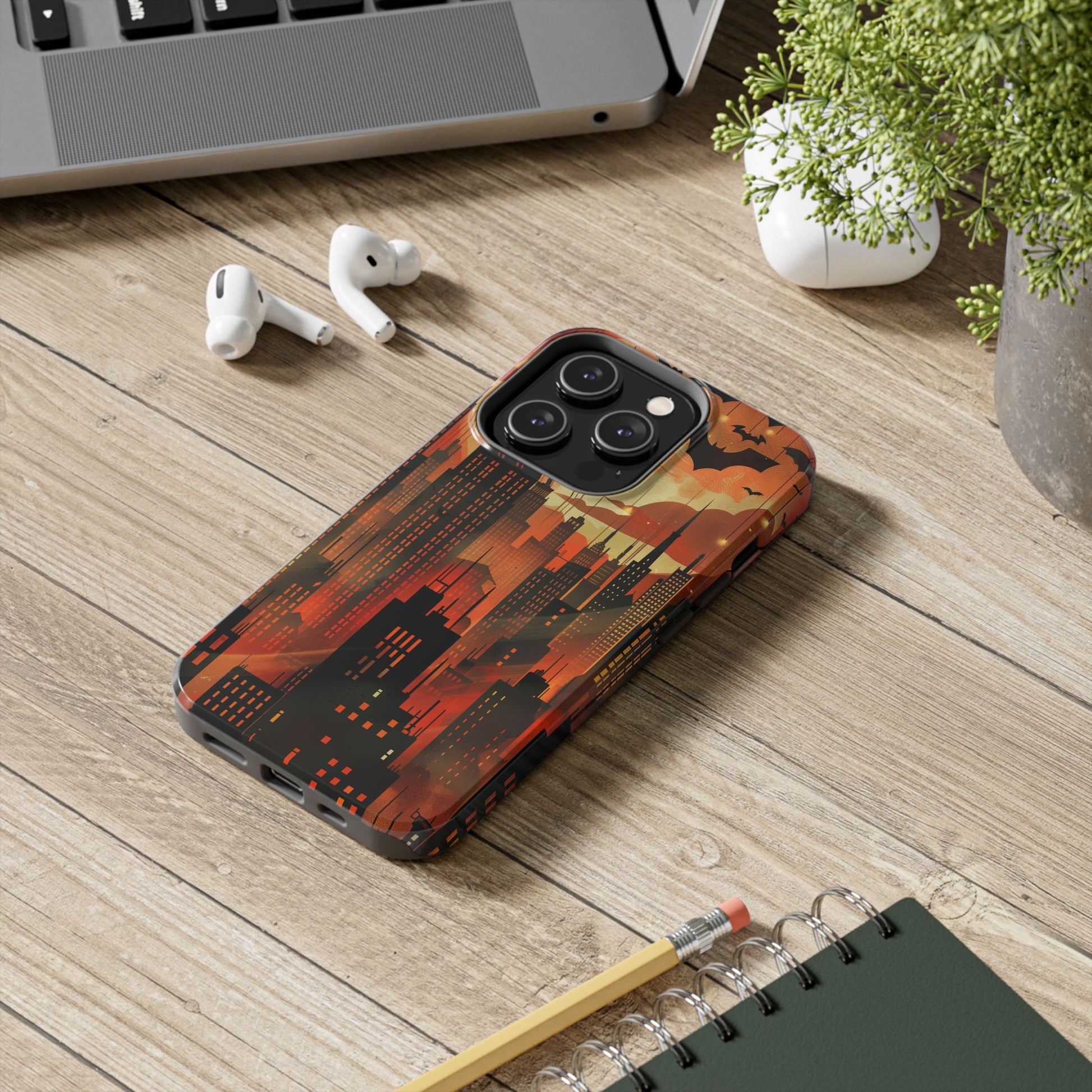 Batman Inspired Phone Case - Gotham Art Deco Style - Comic Book Hero Phone Cover - Unique Superhero Accessory