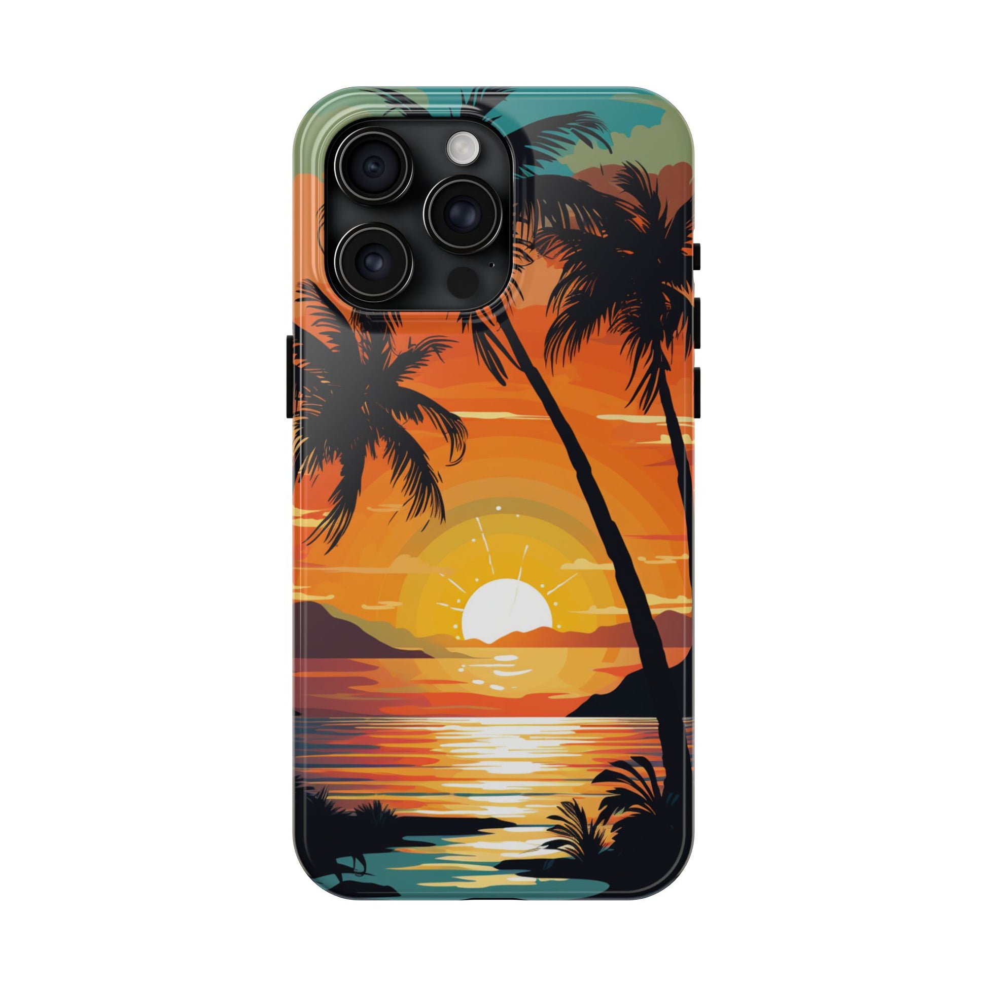 Palm Trees and Sunsets Tough iPhone Cases