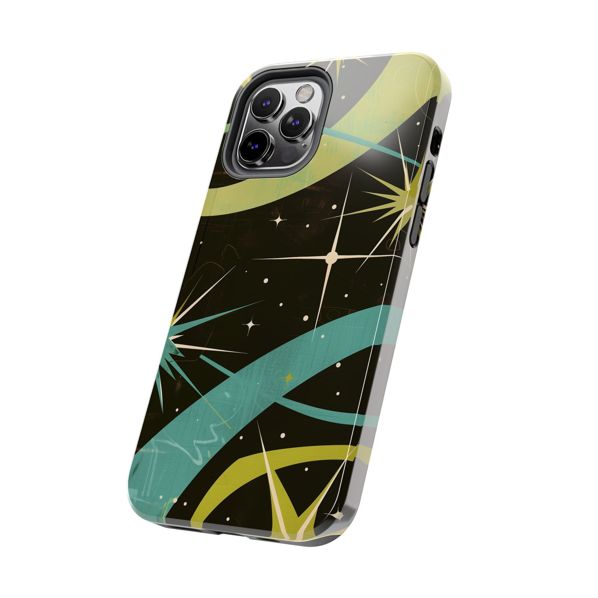 Mid Century Modern Star Design Phone Case, Earth Tone Colors, Retro Style Smartphone Cover, Vintage Phone Case, iPhone 14 Case, Apple iPhone